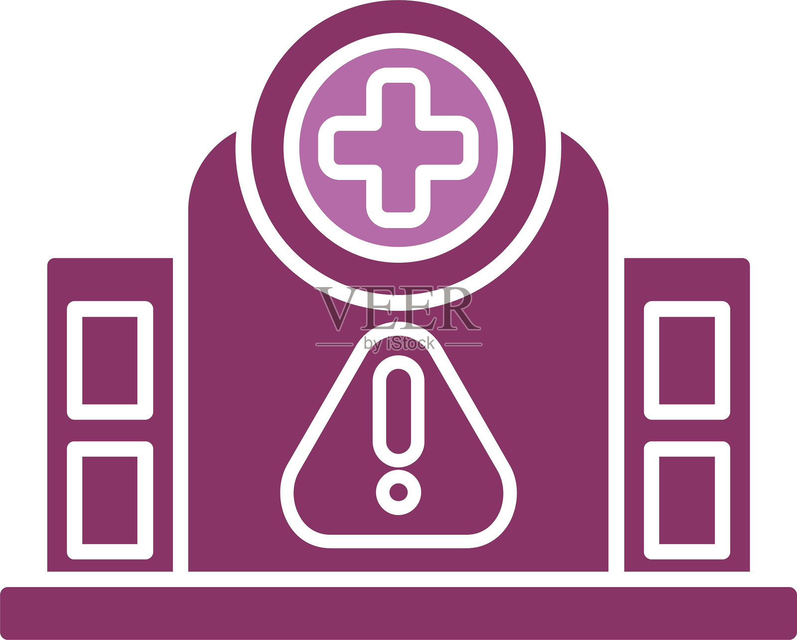 警报图标（双色）插画图片素材