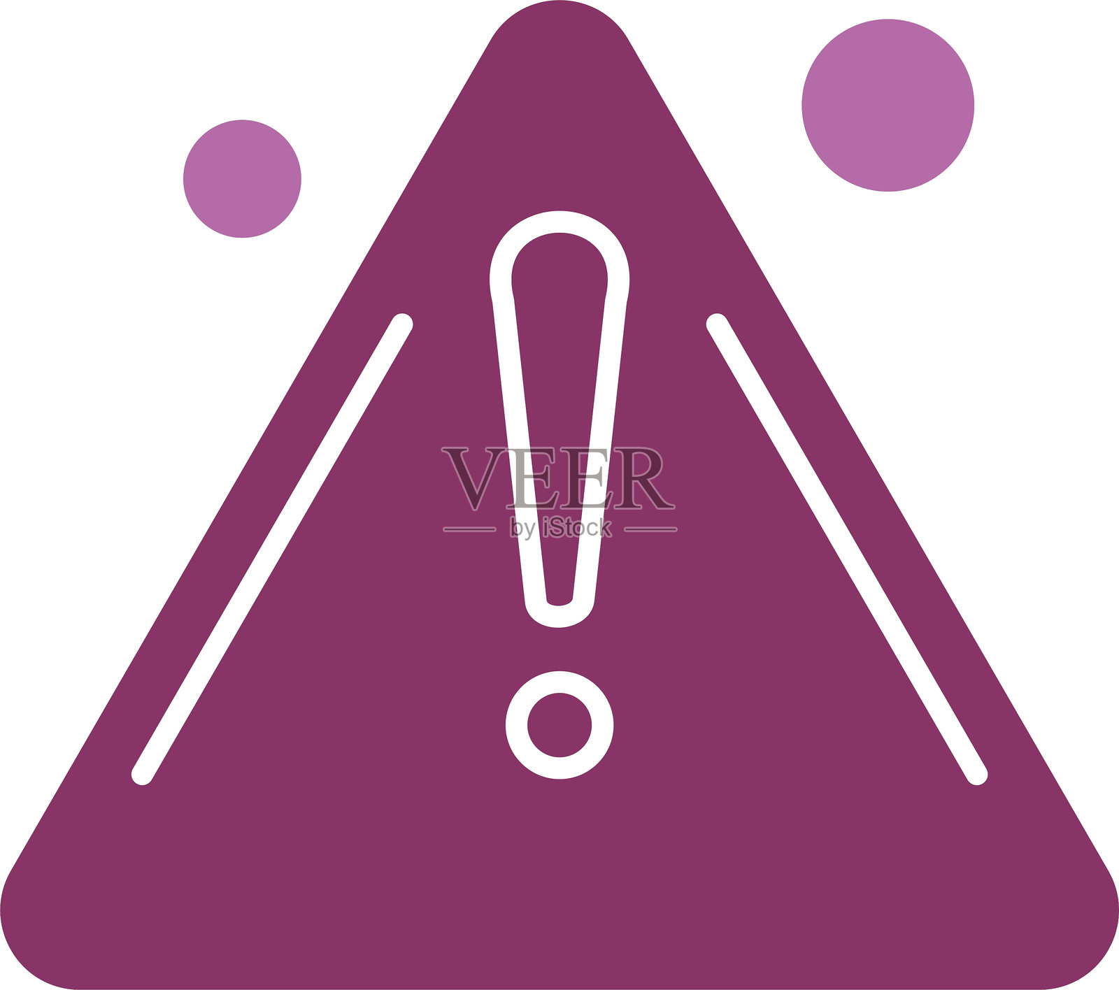 警告图标（双色）插画图片素材