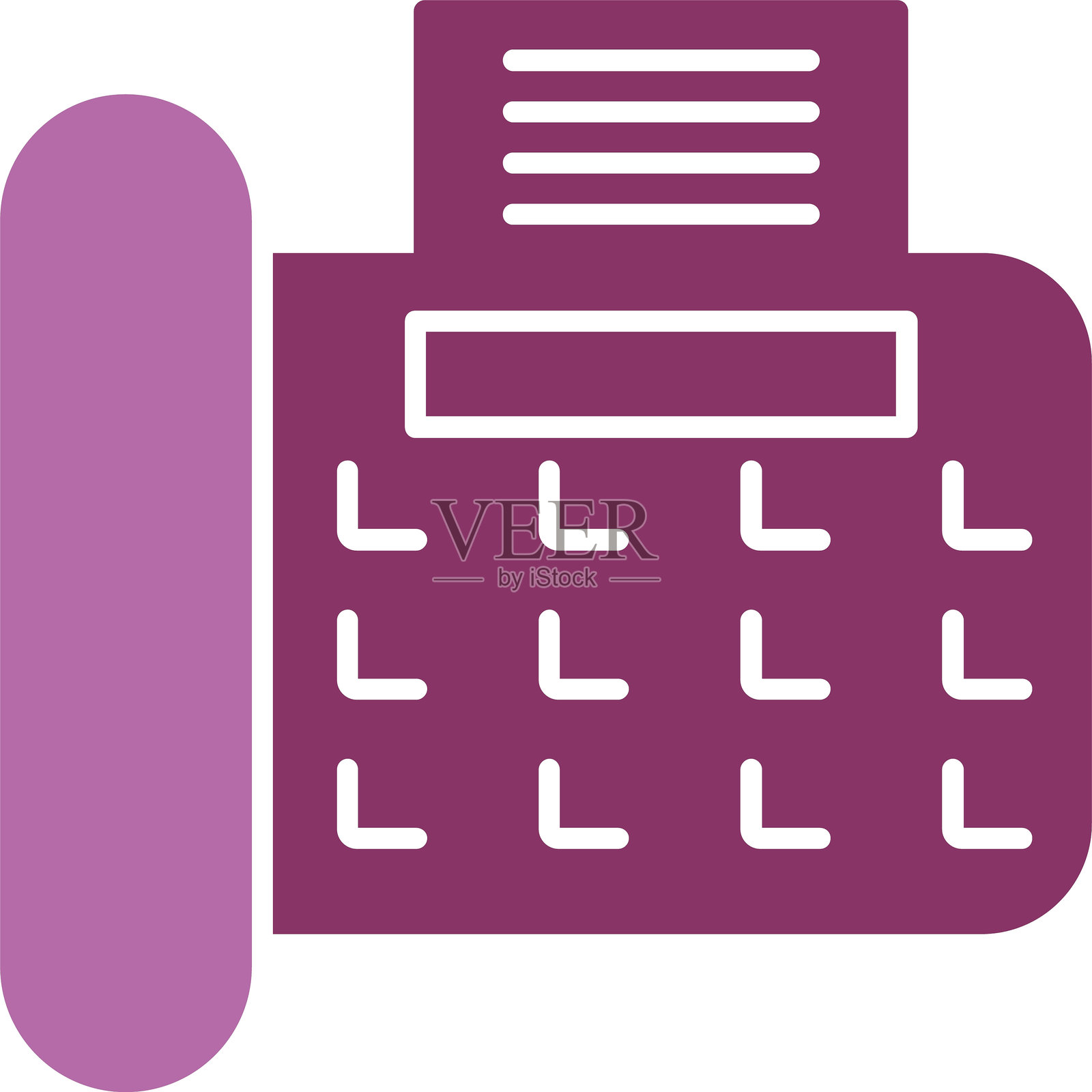 传真图标双色设计插画图片素材