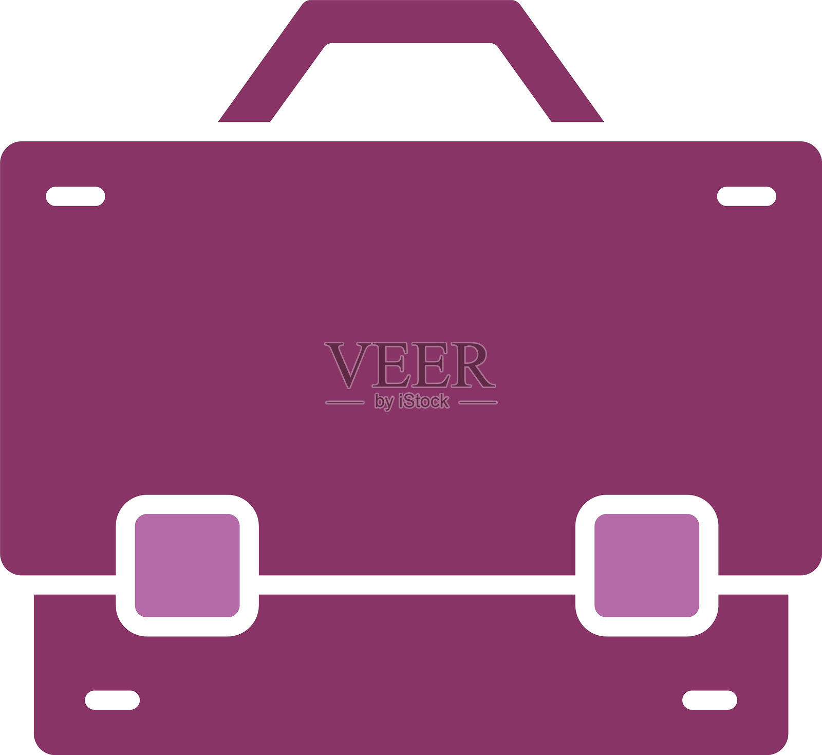 公文包图标（双色）插画图片素材