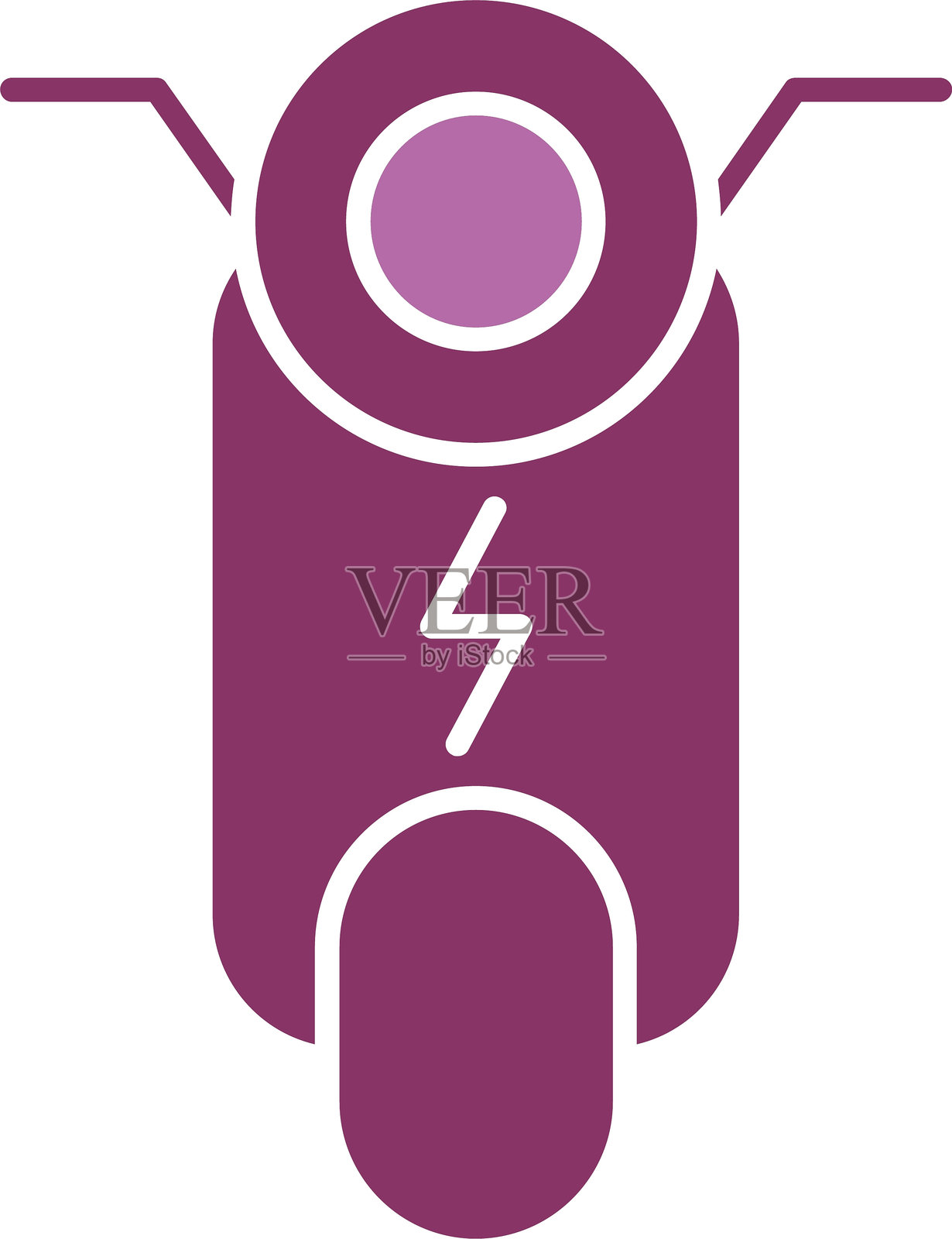 滑板车图标（双色）插画图片素材