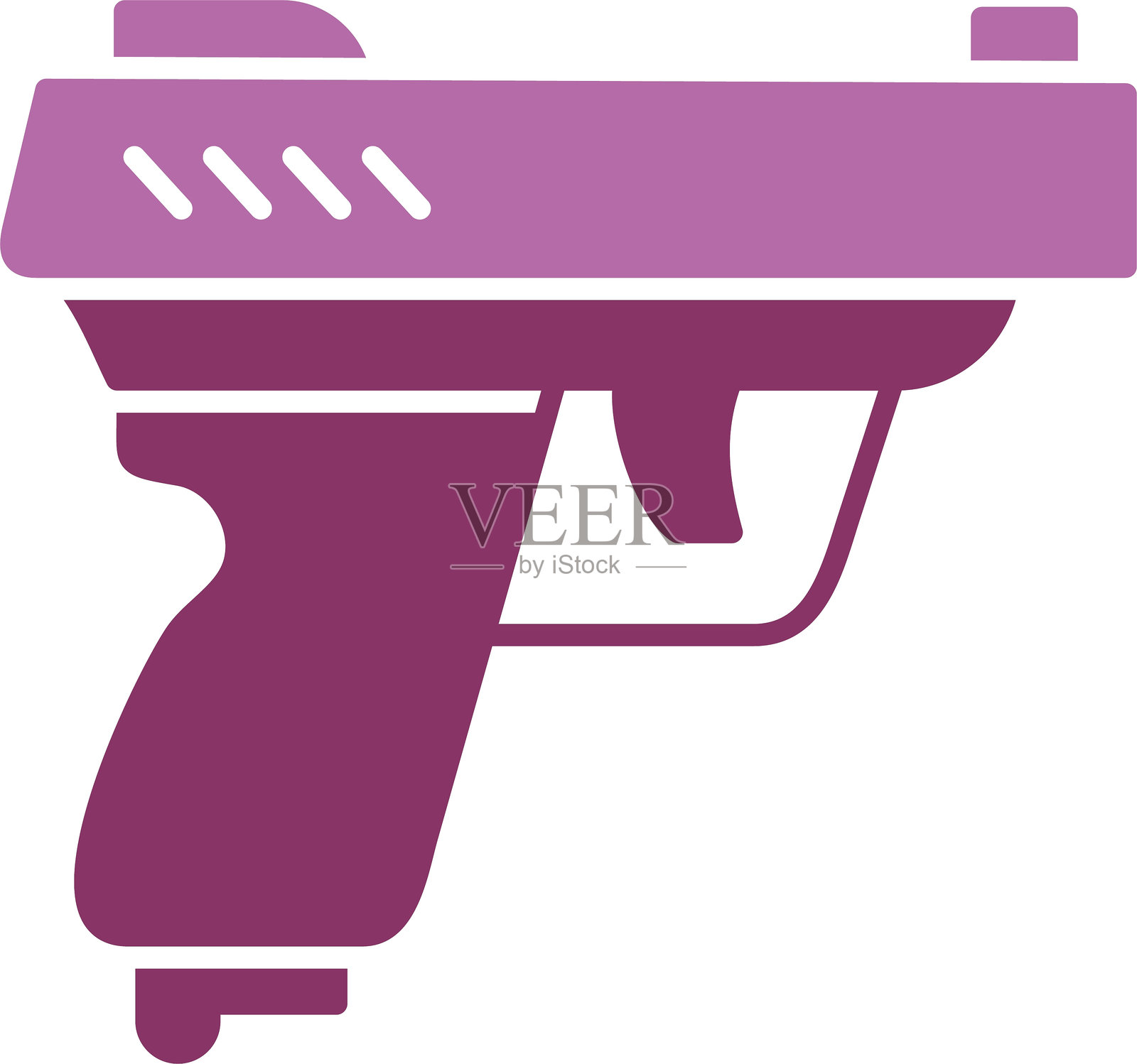 手枪图标（双色）插画图片素材