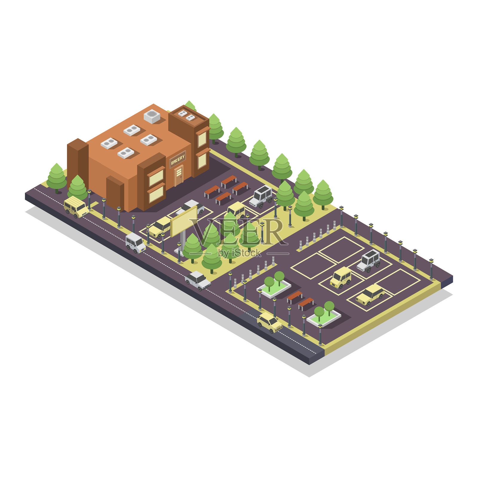 面包店等距图插画图片素材
