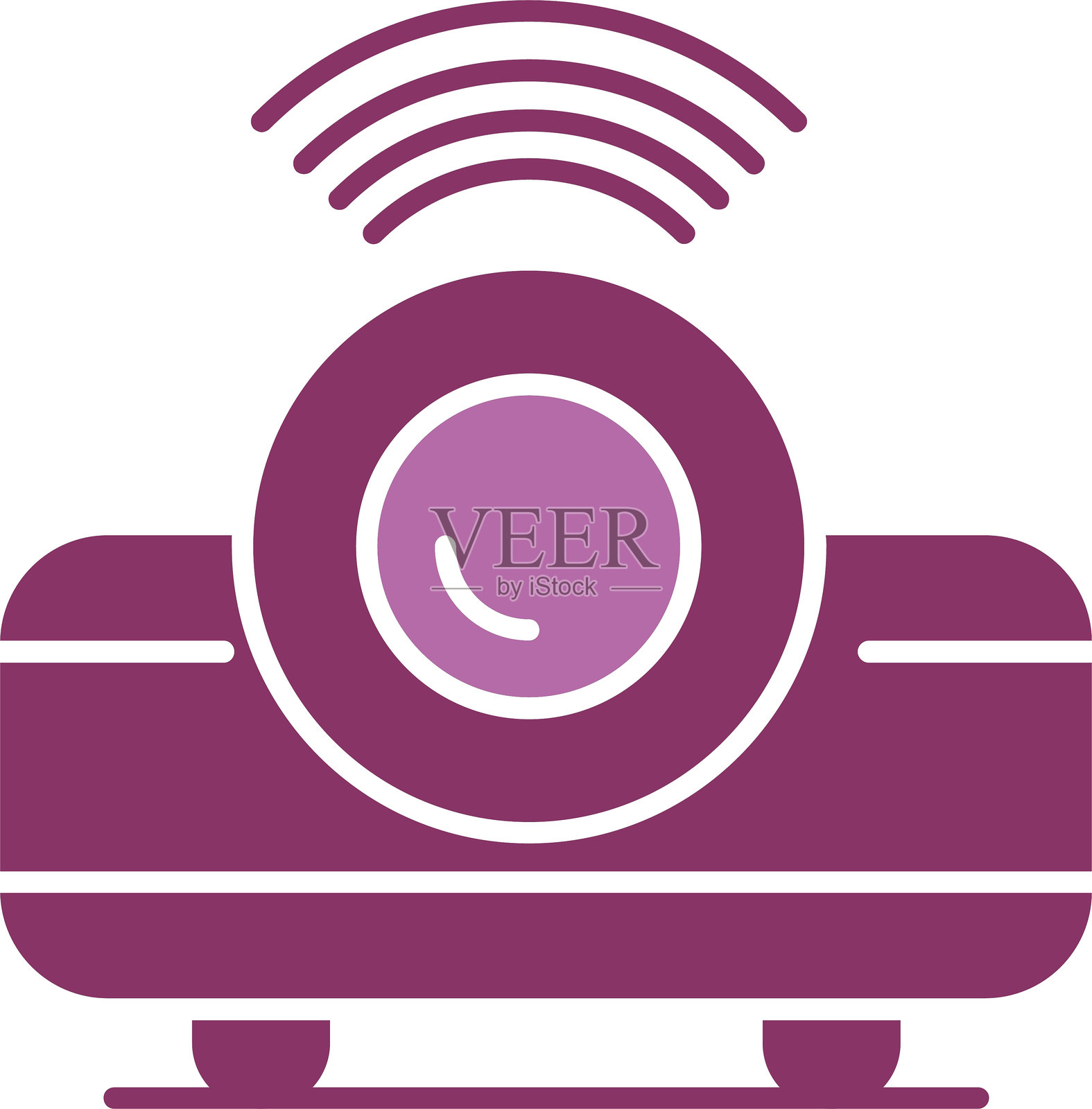 电影放映机图标双色设计插画图片素材