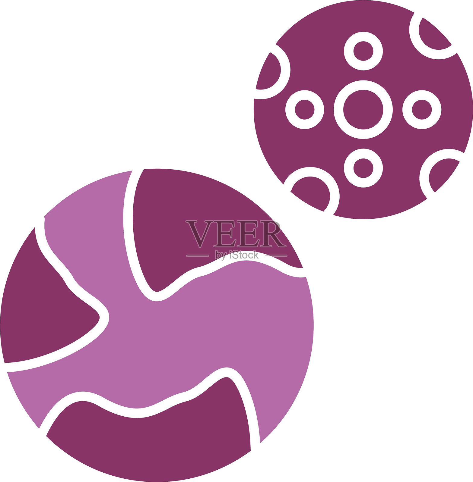 行星图标双色设计插画图片素材