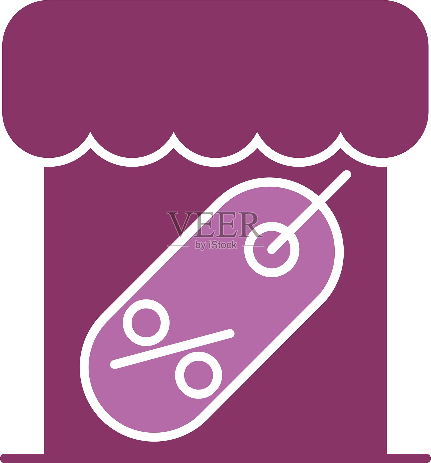 市场图标双色图标插画图片素材