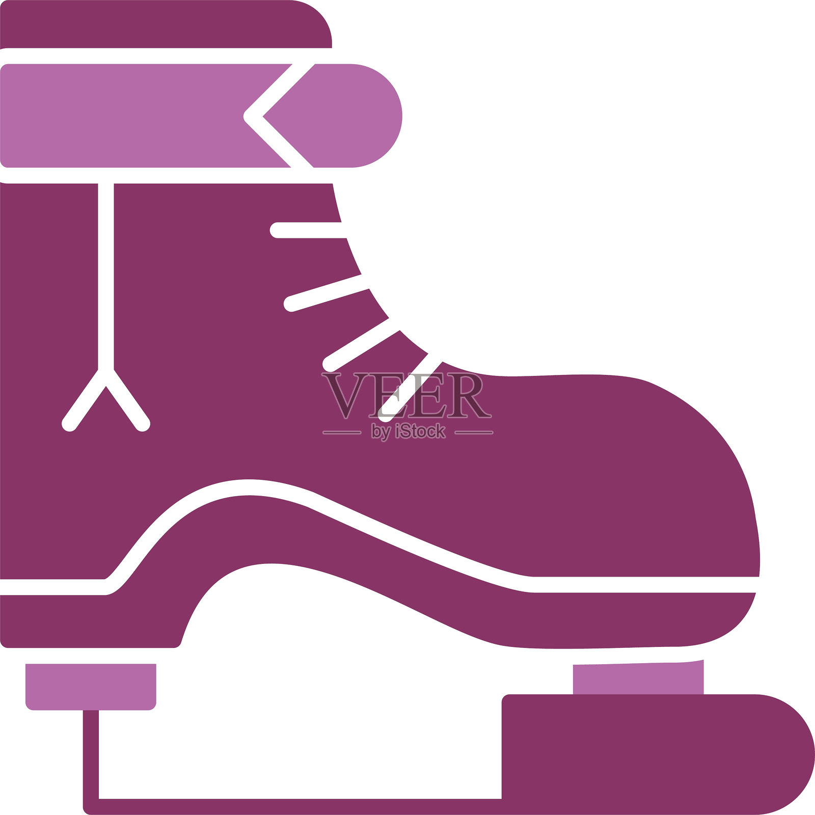 冰鞋图标双色设计插画图片素材