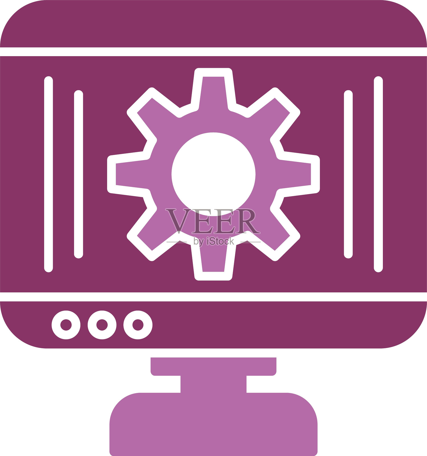 监控图标（双色）插画图片素材