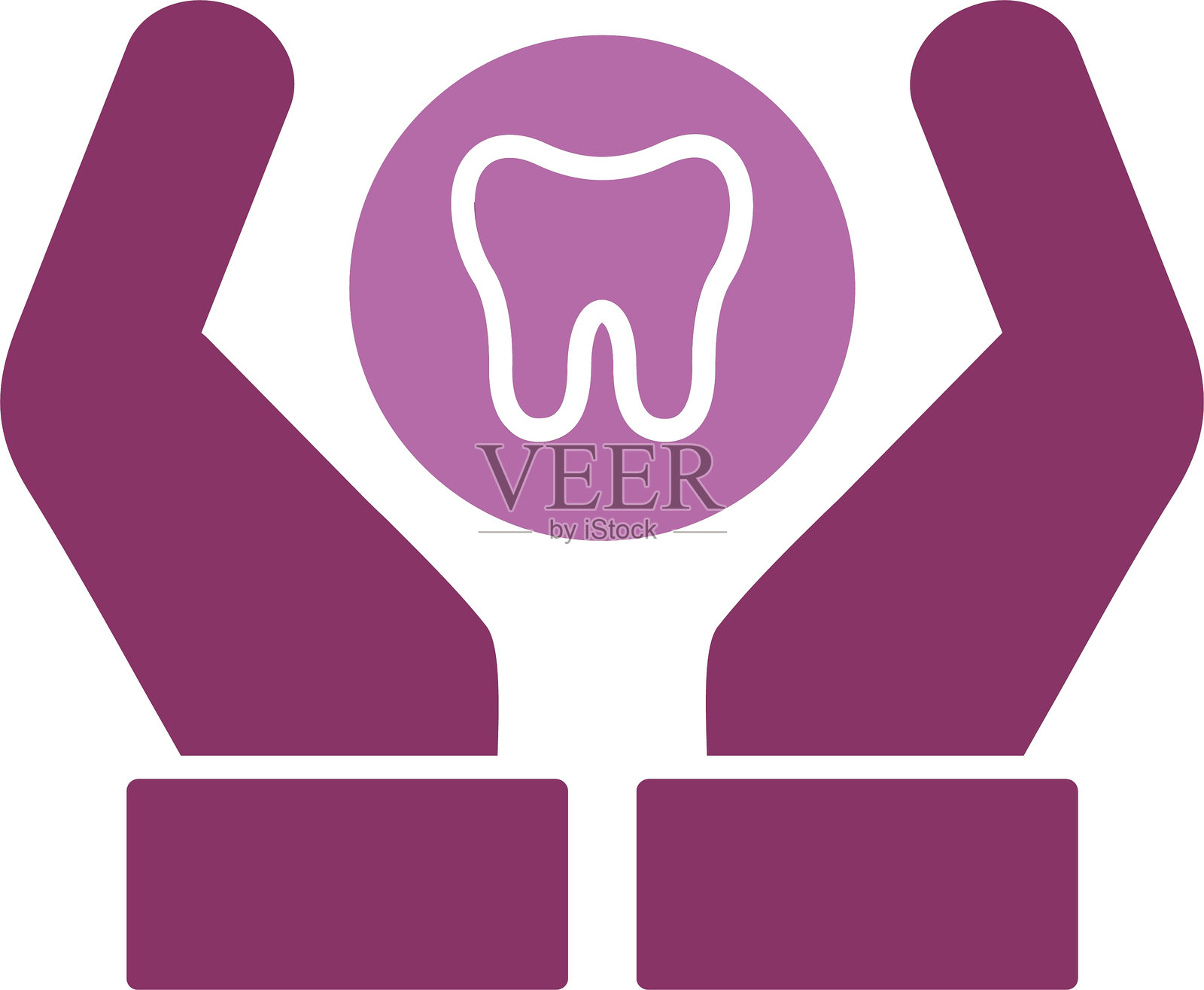 牙科护理双色图标插画图片素材