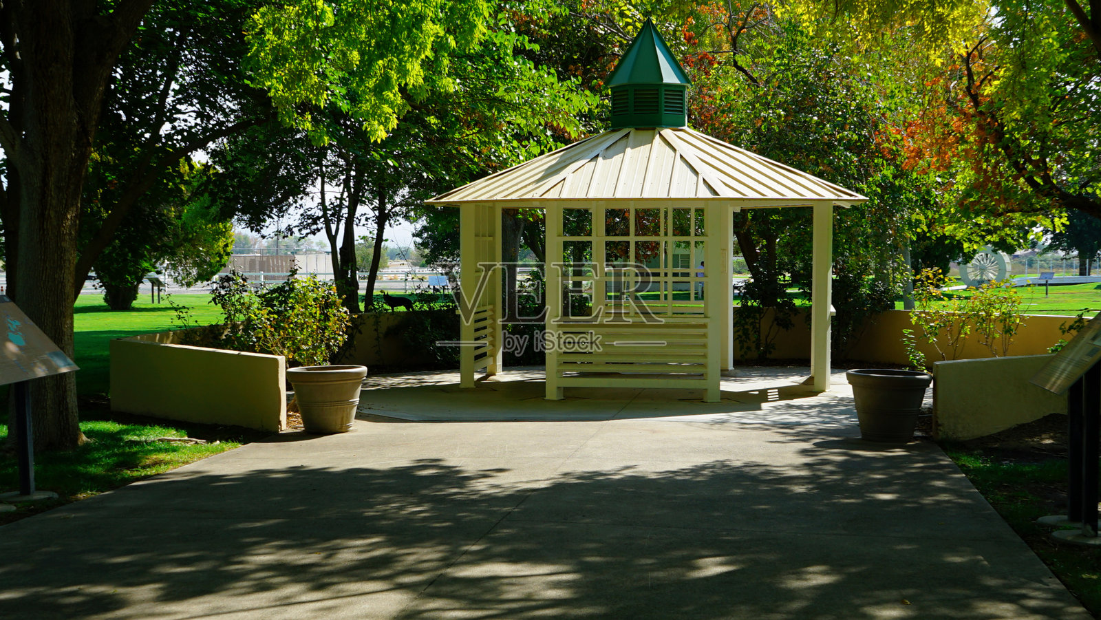 历史悠久的弗洛伊德公园在白天看起来令人惊叹，花草繁盛。照片摄影图片