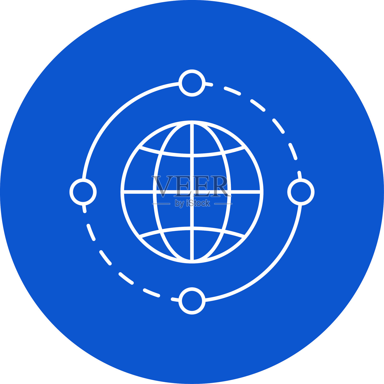 世界地球仪线条图标。矢量地球全球国家地图标志。旅行互联网地球矢量集合。插画图片素材