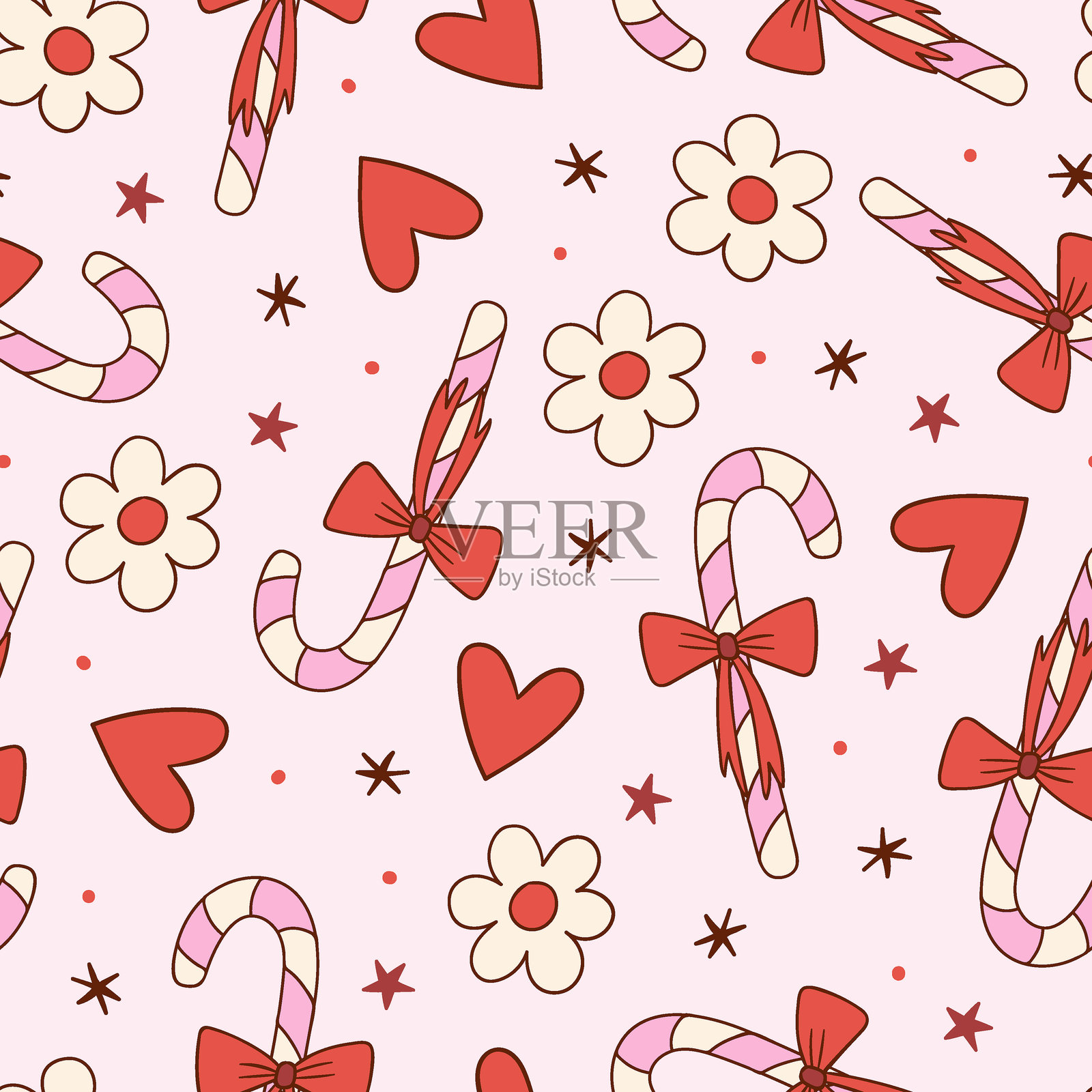 圣诞糖果手杖图案圣诞背景插画图片素材