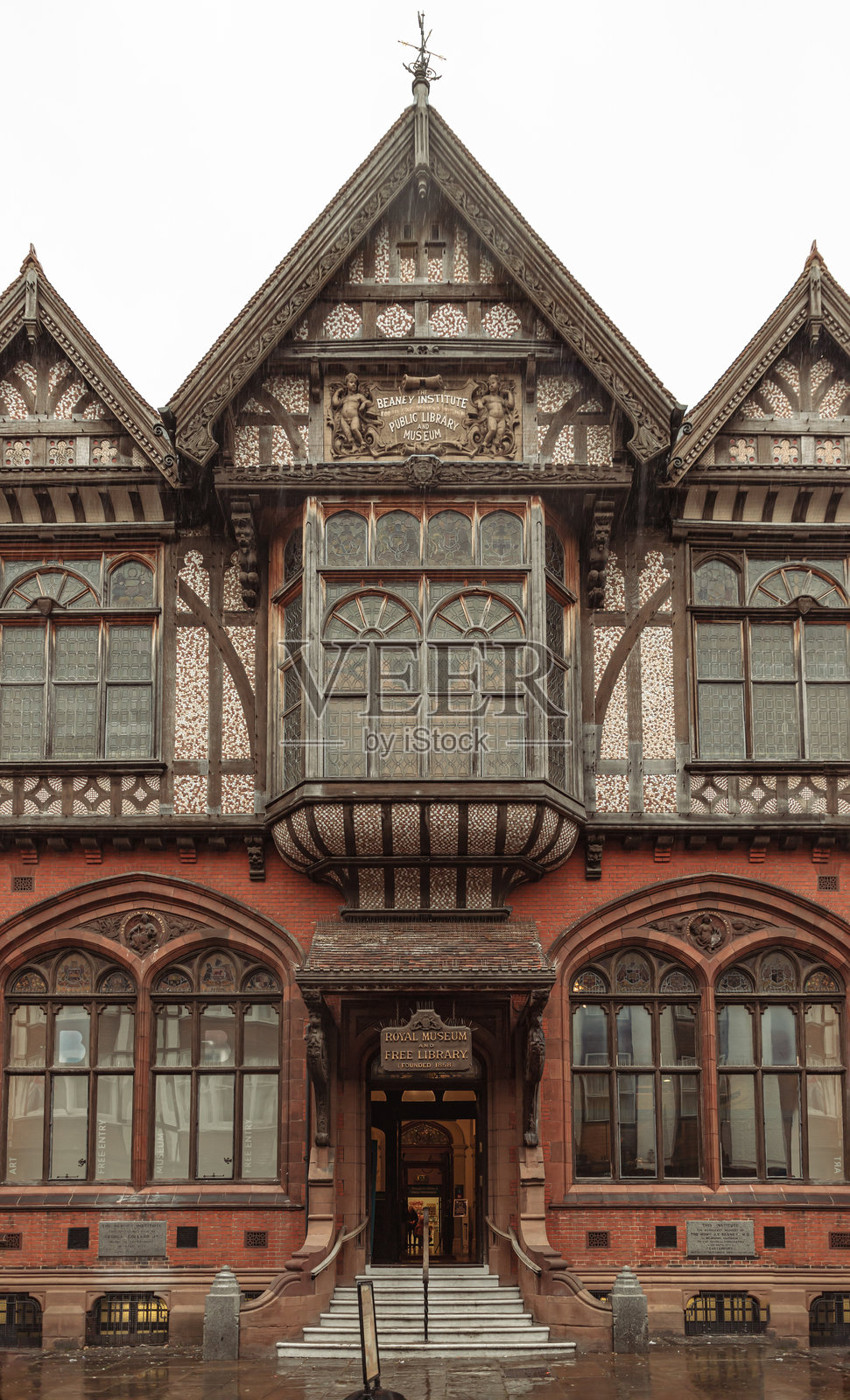 坎特伯雷皇家博物馆和自由图书馆的外观。照片摄影图片