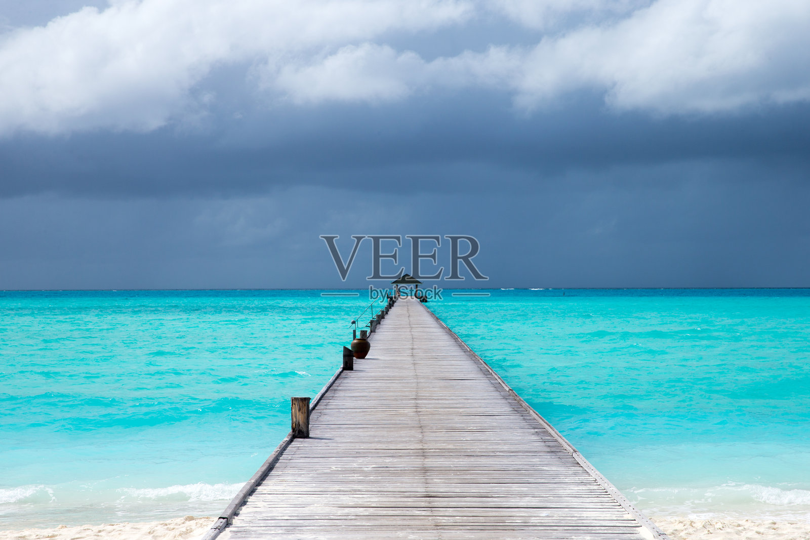 美丽的海滩和热带海洋照片摄影图片