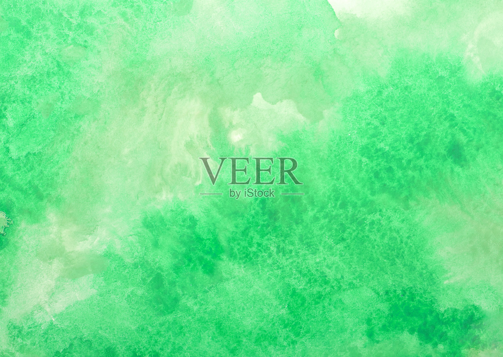 绿色水彩溅墨笔触背景。通过绘画。照片摄影图片