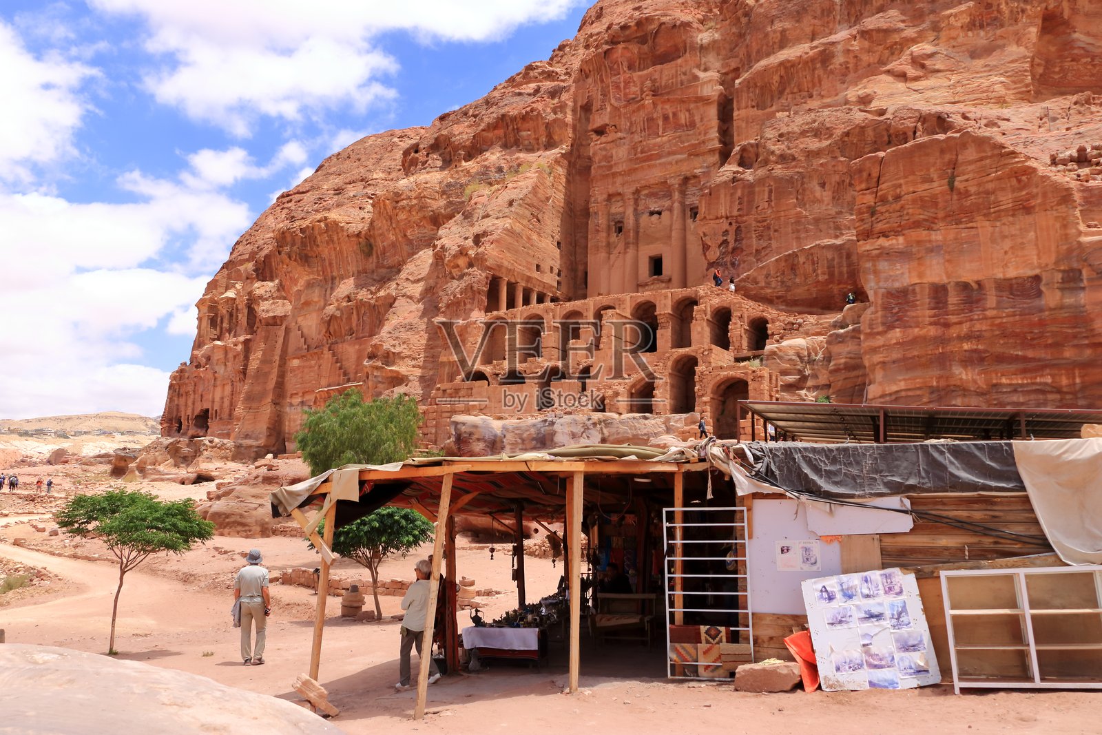 约旦佩特拉的皇家墓葬照片摄影图片