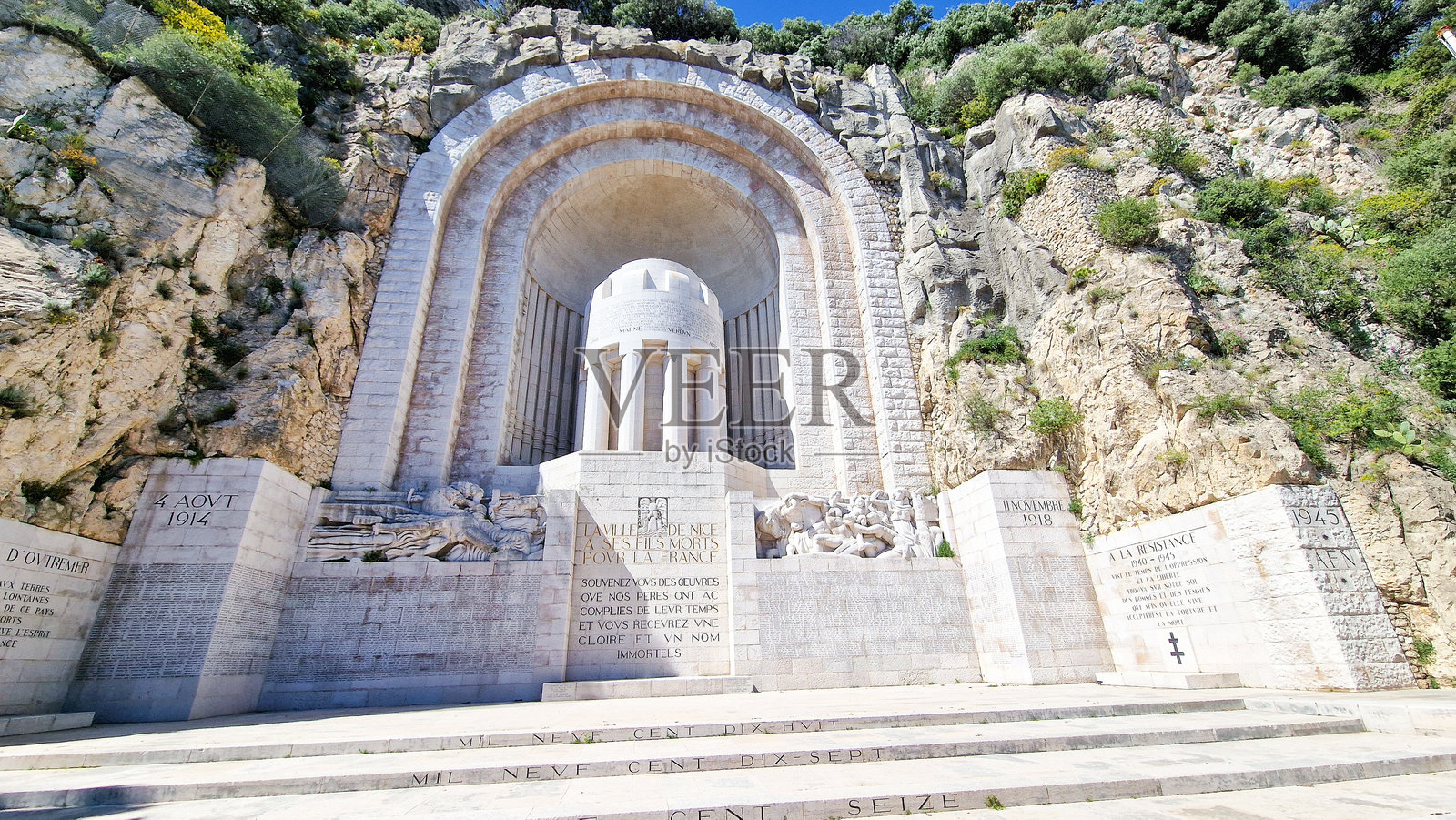 法国尼斯的战争纪念碑照片摄影图片