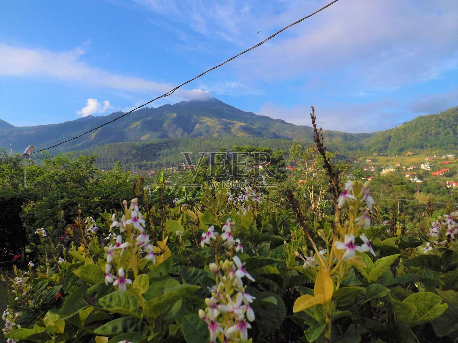 阿尔朱诺-维利朗活火山的风景全景照片摄影图片