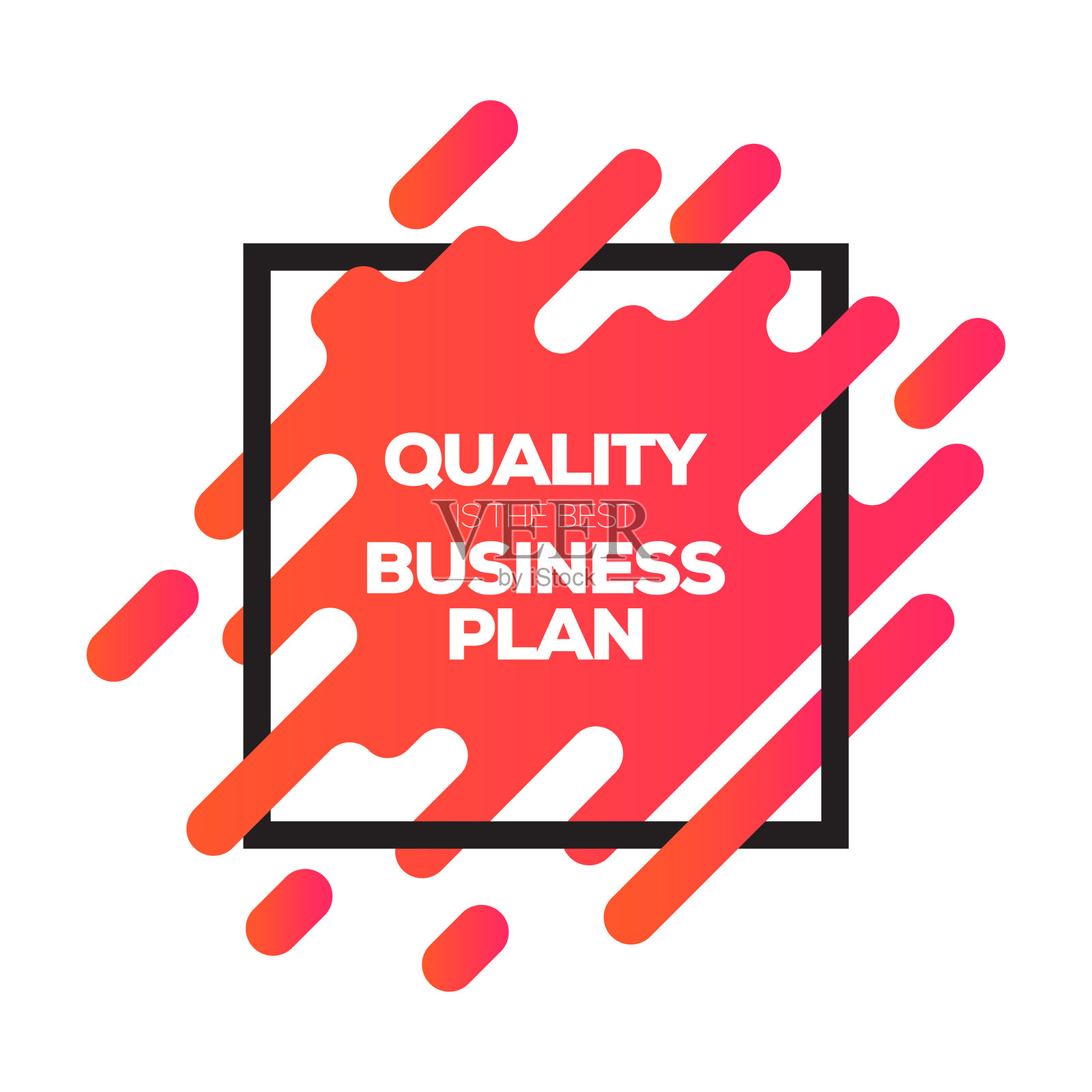 质量是最好的商业计划。鼓舞创意动机引用海报模板。矢量排版-插图插画图片素材