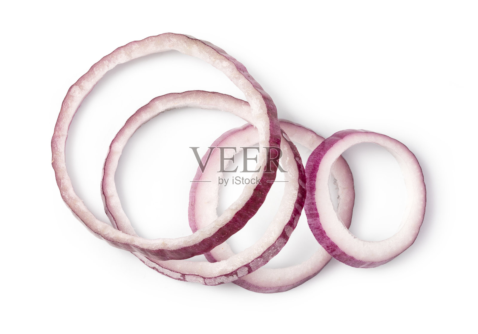 切好的红洋葱圈照片摄影图片