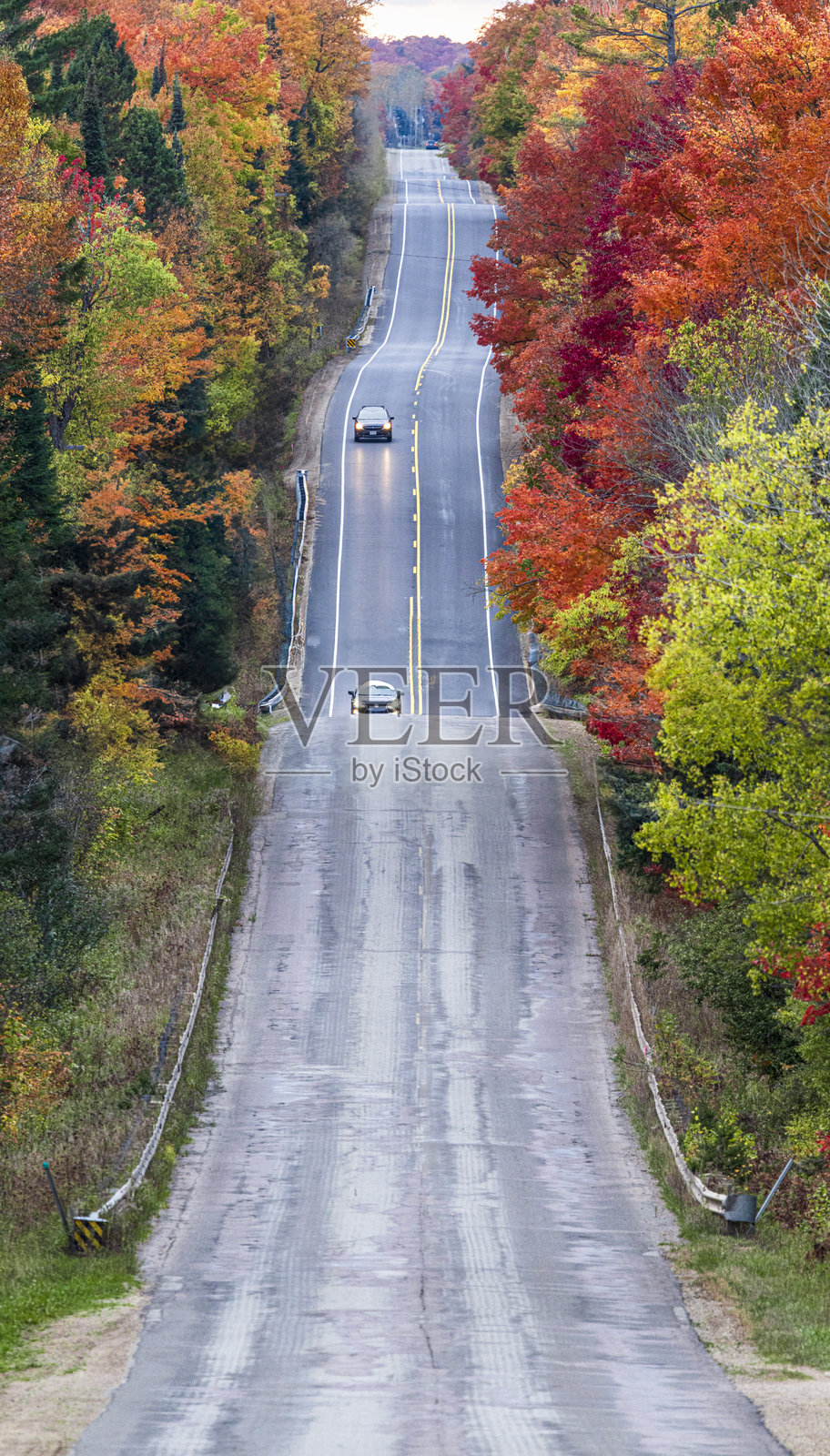 密歇根州的秋季色彩照片摄影图片