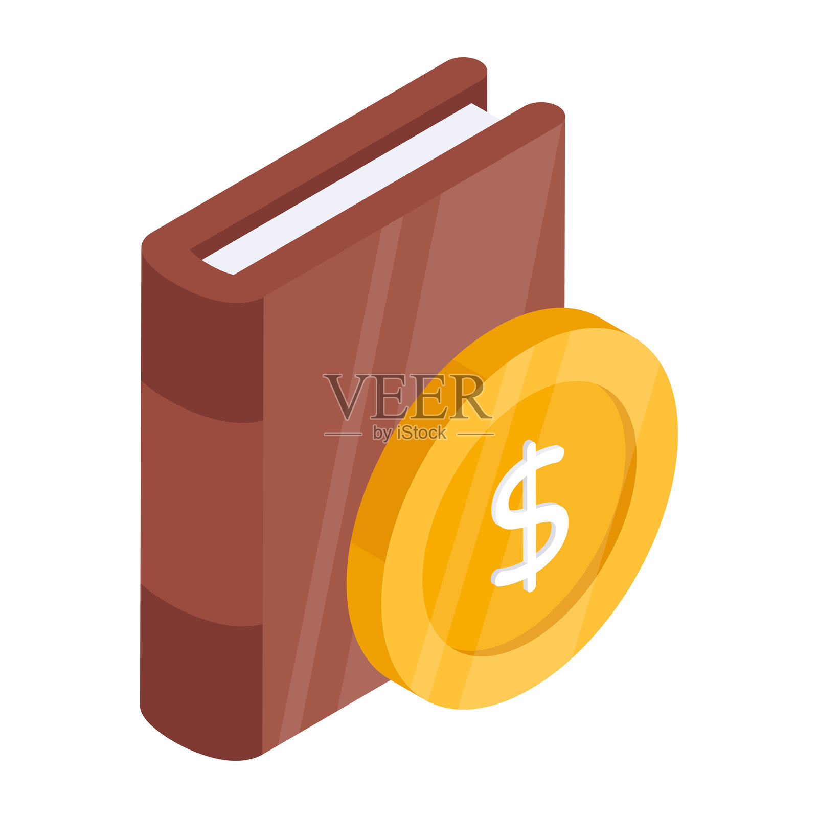 金融书籍的创意设计图标插画图片素材