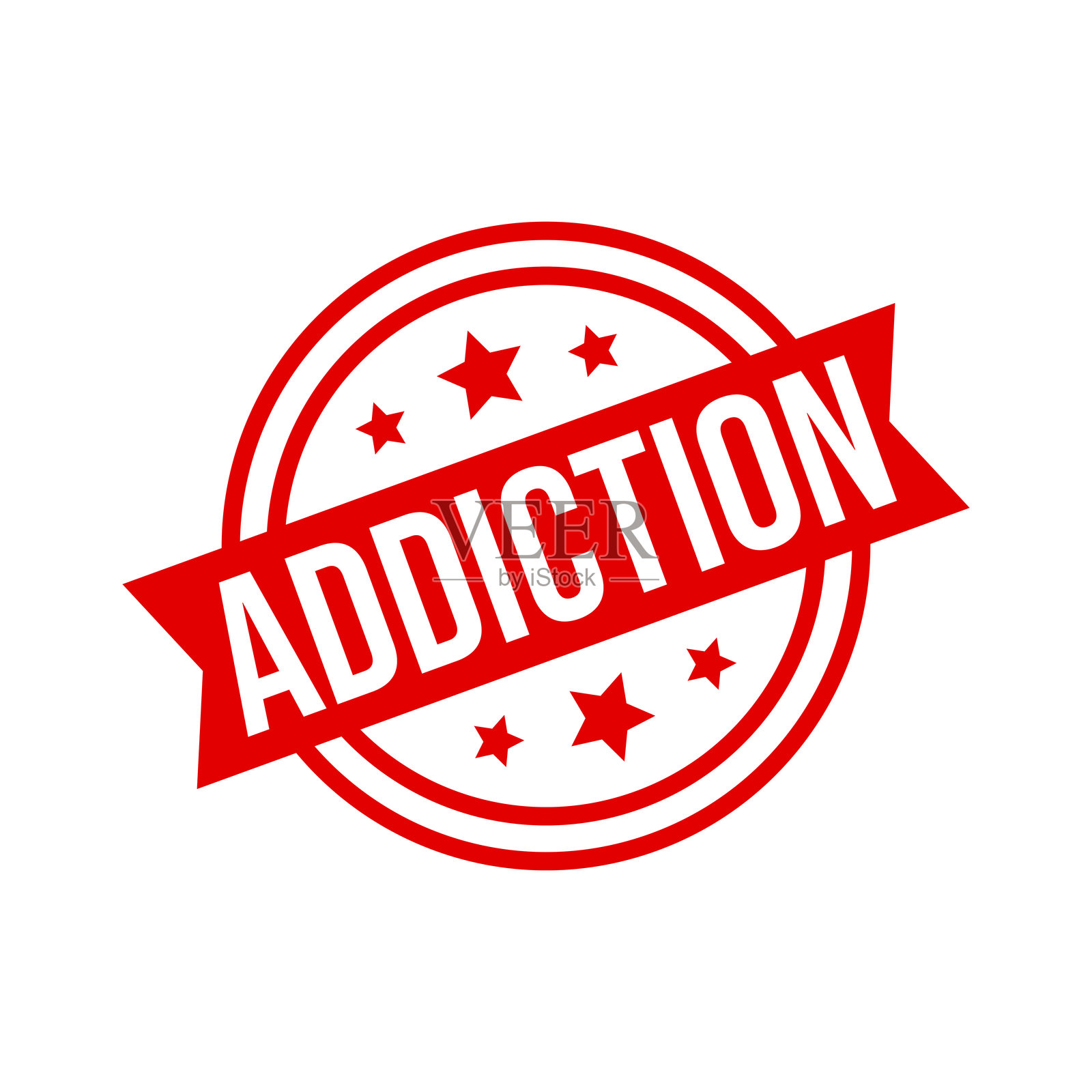 成瘾信件橡皮图章模板插画图片素材