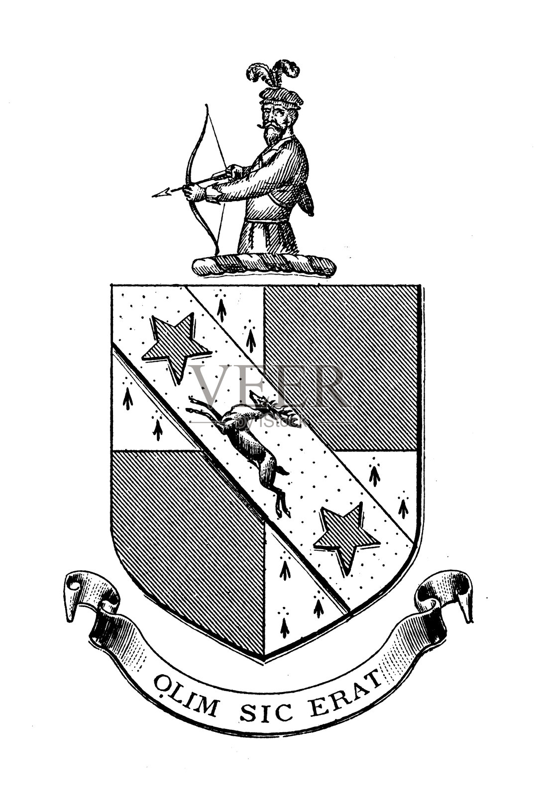 纹章徽章：阿基博尔德·胡德照片摄影图片