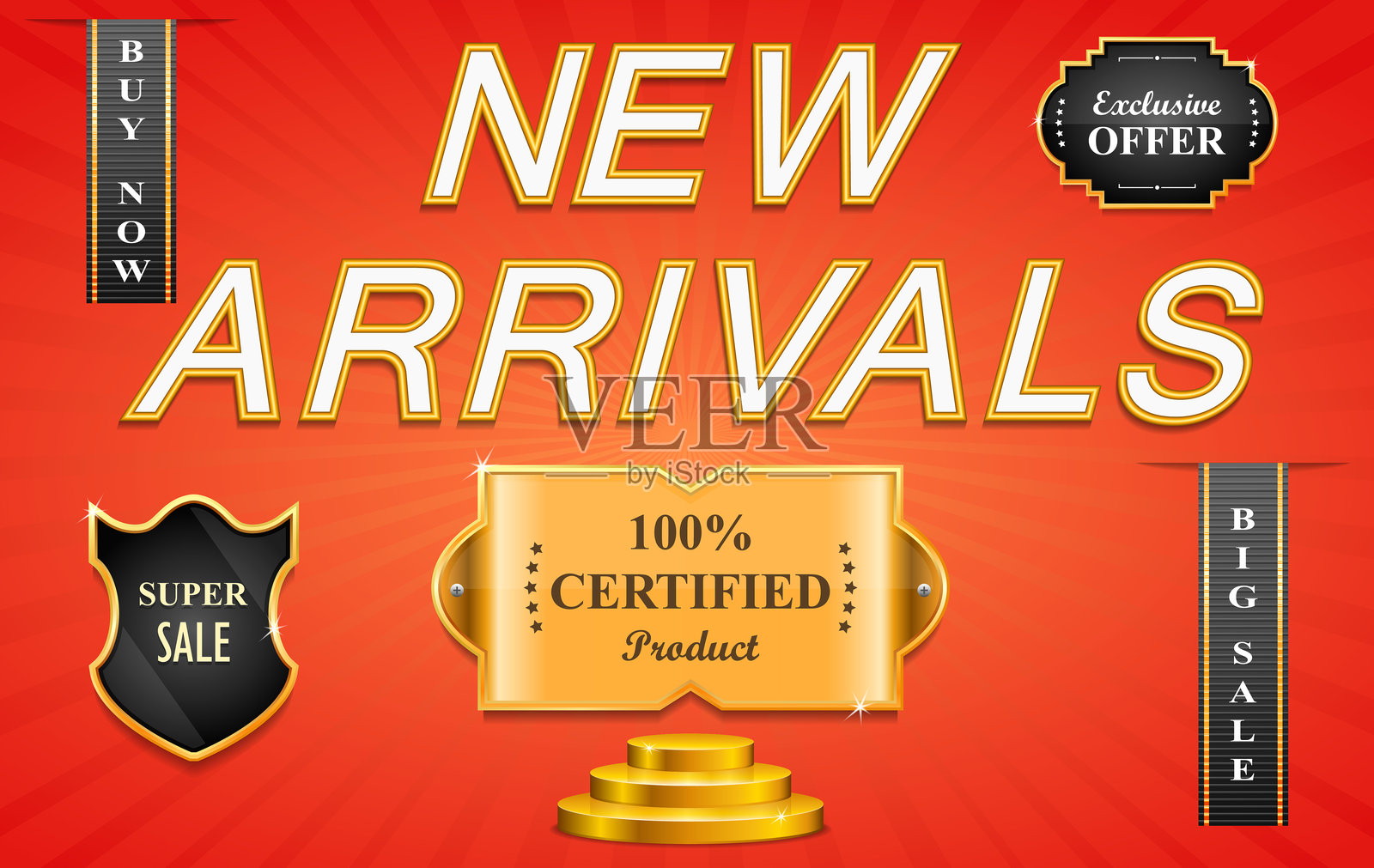 新到商品横幅插画图片素材