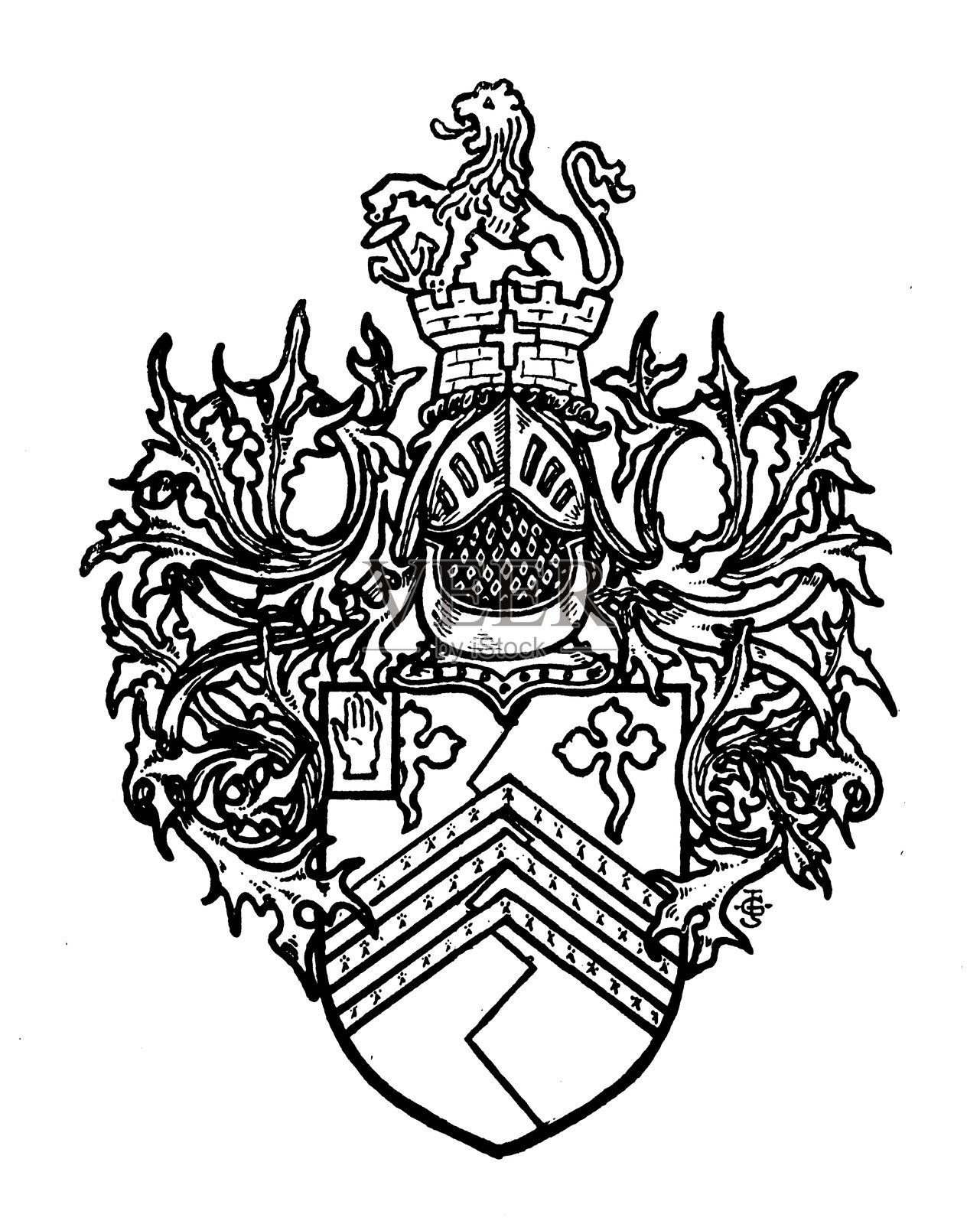 纹章徽章：约翰·查尔斯·霍尔德照片摄影图片