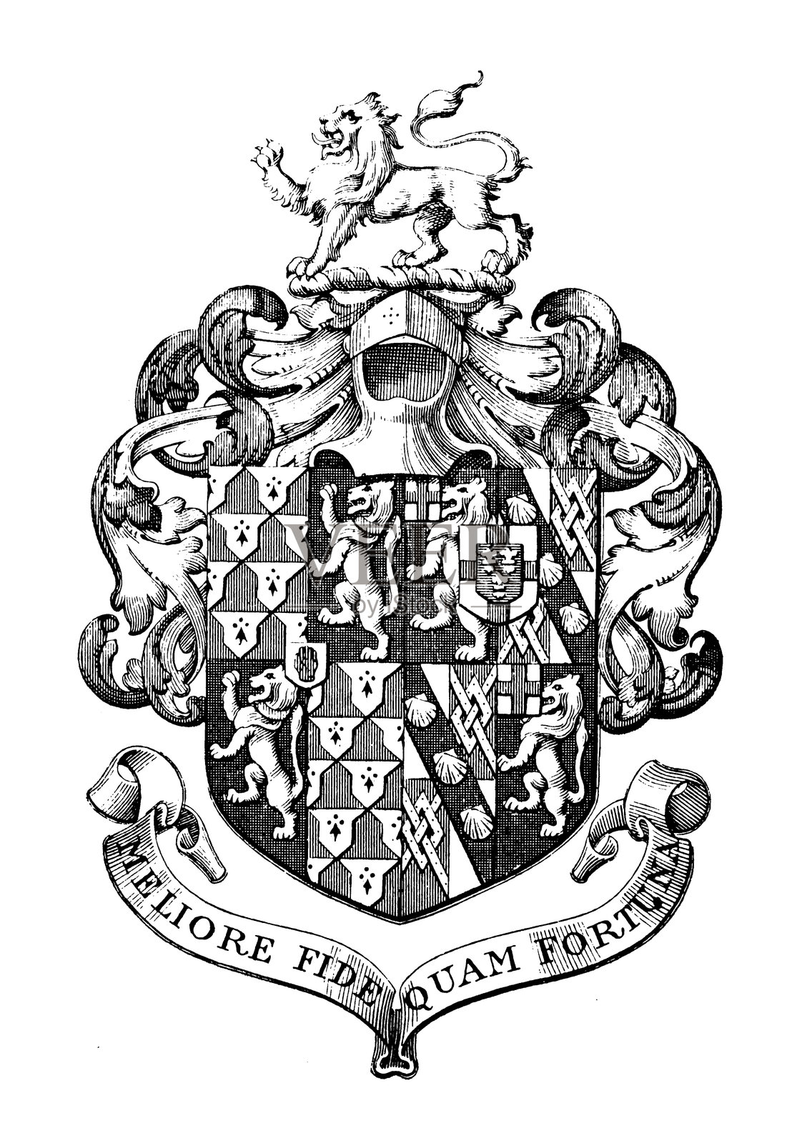 罗伯特·格雷斯利的纹章徽章照片摄影图片