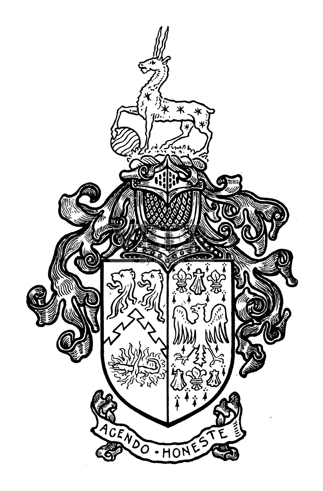 威廉·法默的纹章徽章照片摄影图片