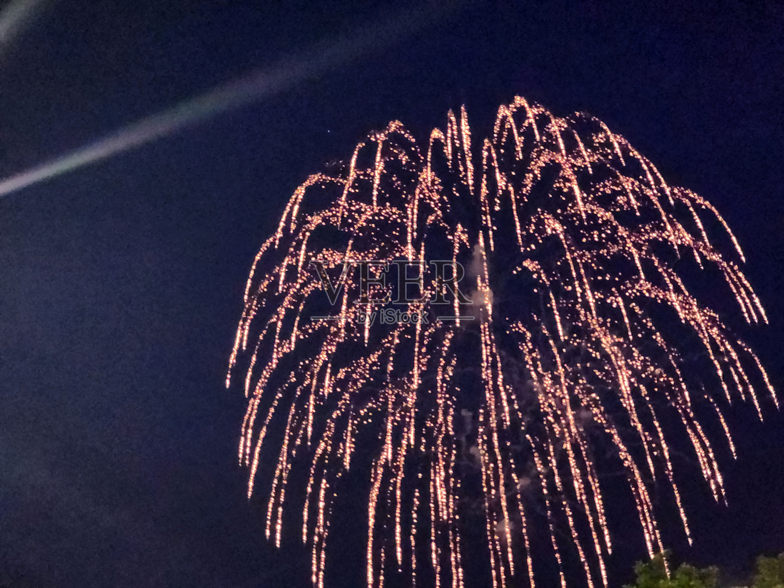 北达科他州比斯马克的年度独立日烟火表演照片摄影图片