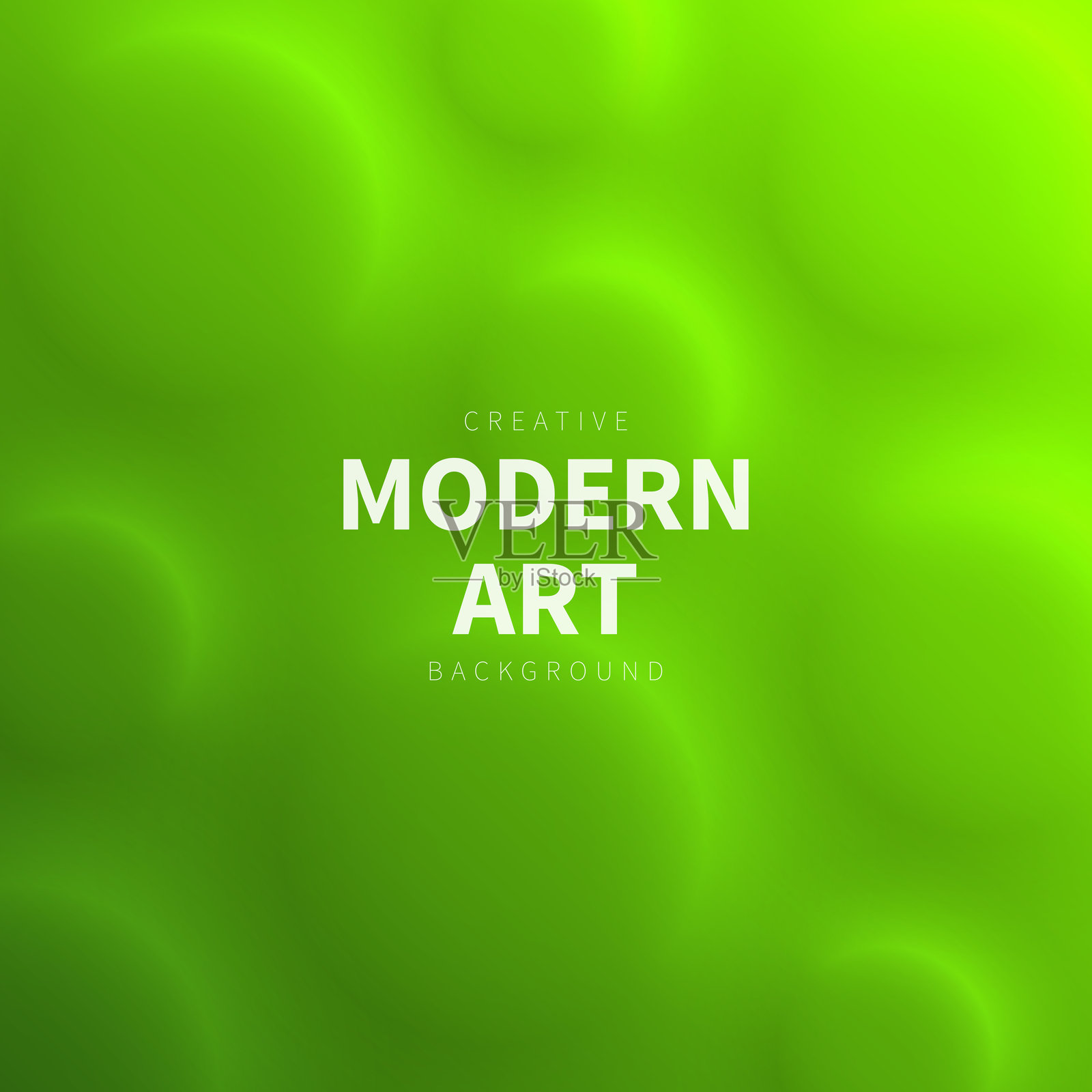 带有圆形和绿色渐变的抽象背景 - 时尚的3D设计插画图片素材