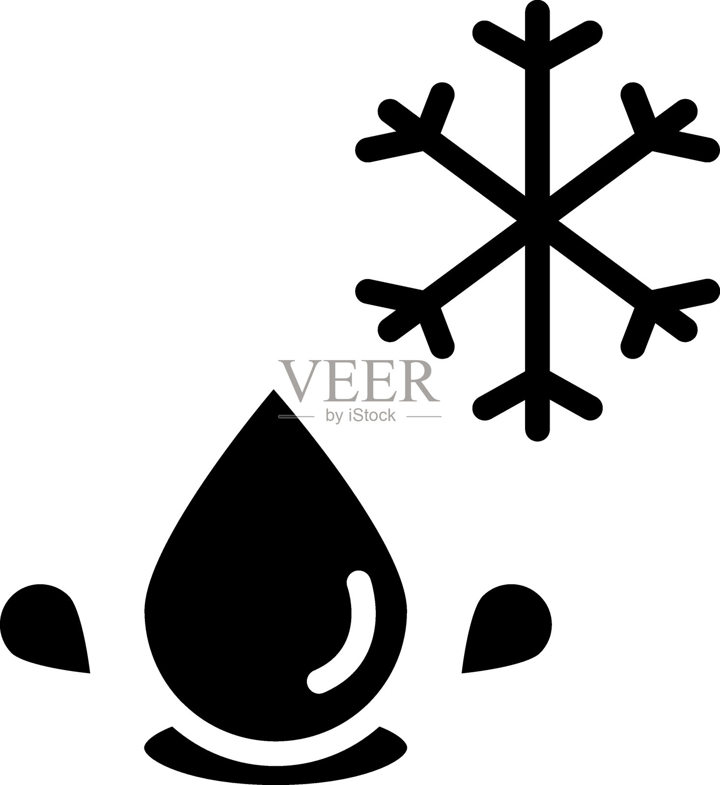 冷水图标风格插画图片素材