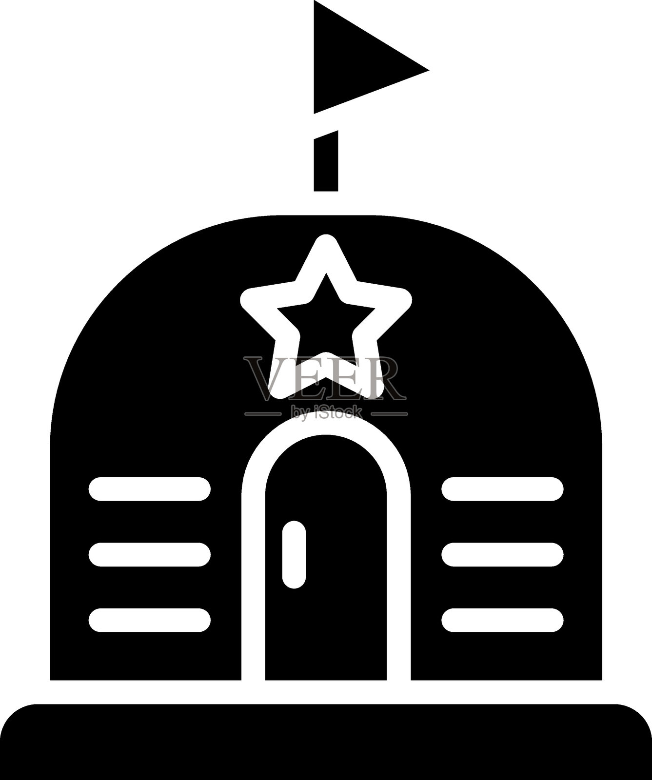 掩体图标风格插画图片素材