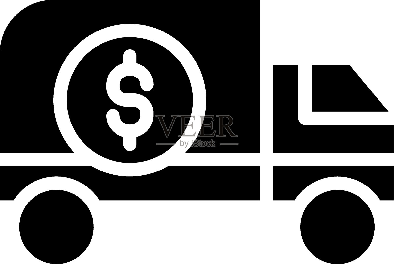 现金转账车辆图标风格插画图片素材