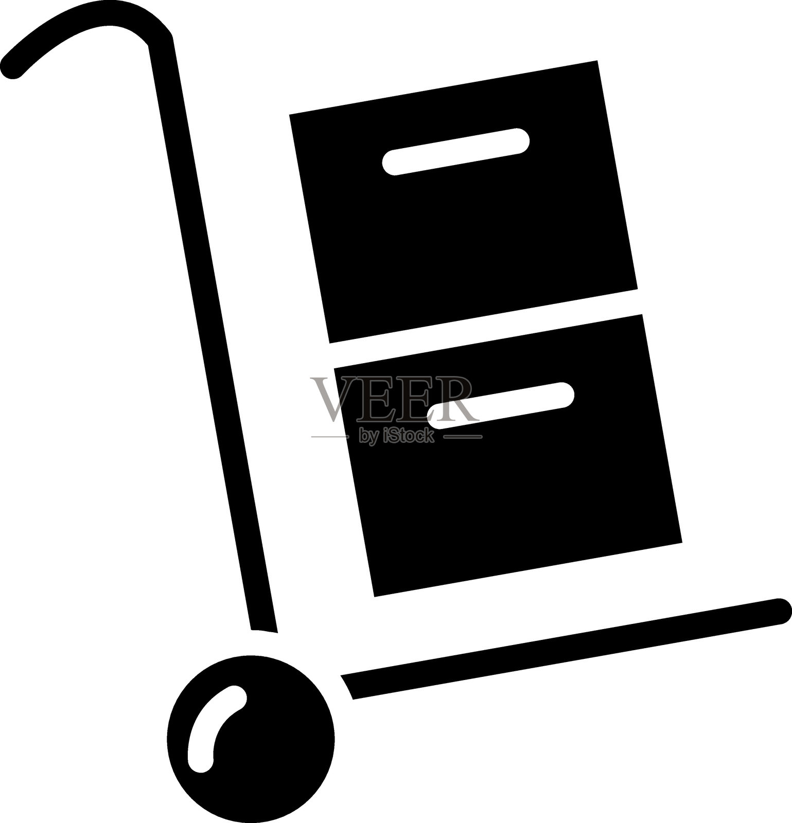 箱子搬运工图标风格插画图片素材