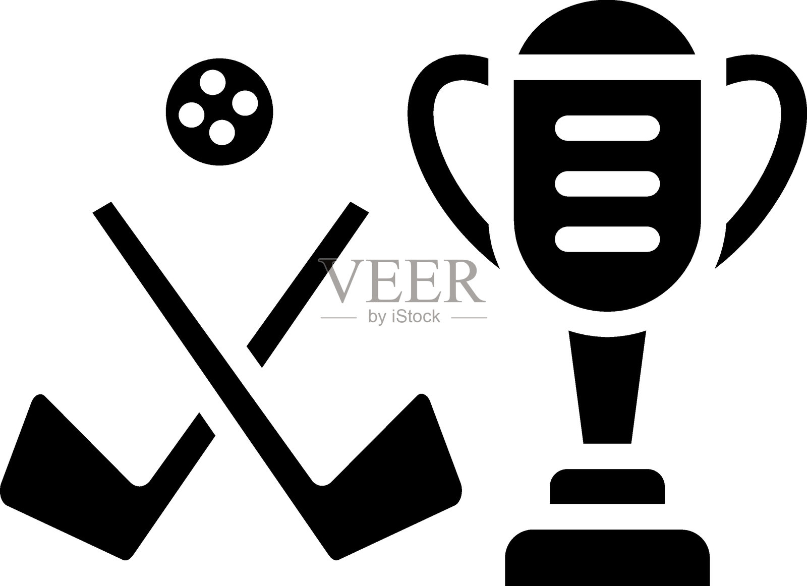 高尔夫旅游图标风格插画图片素材