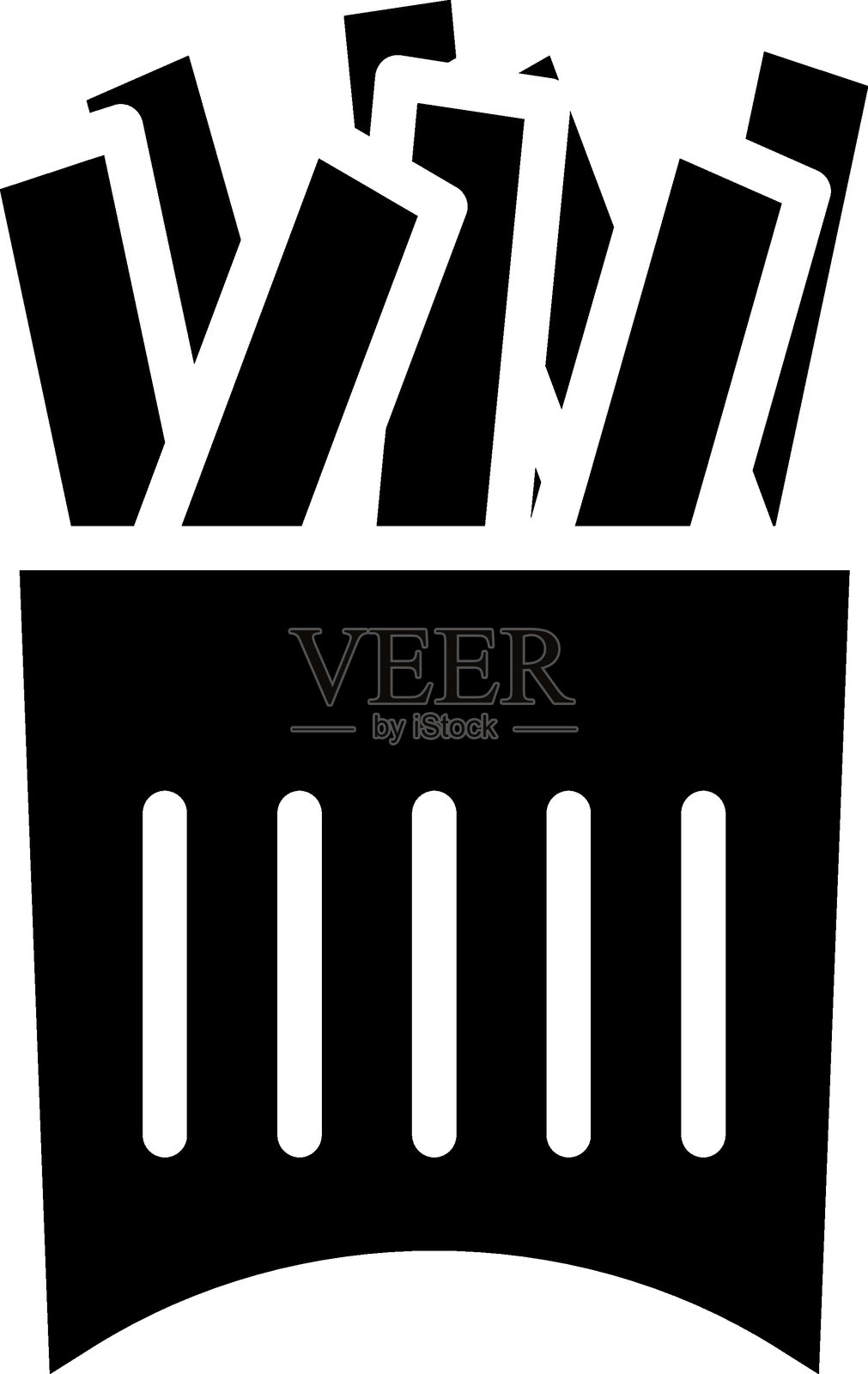 薯条图标风格插画图片素材