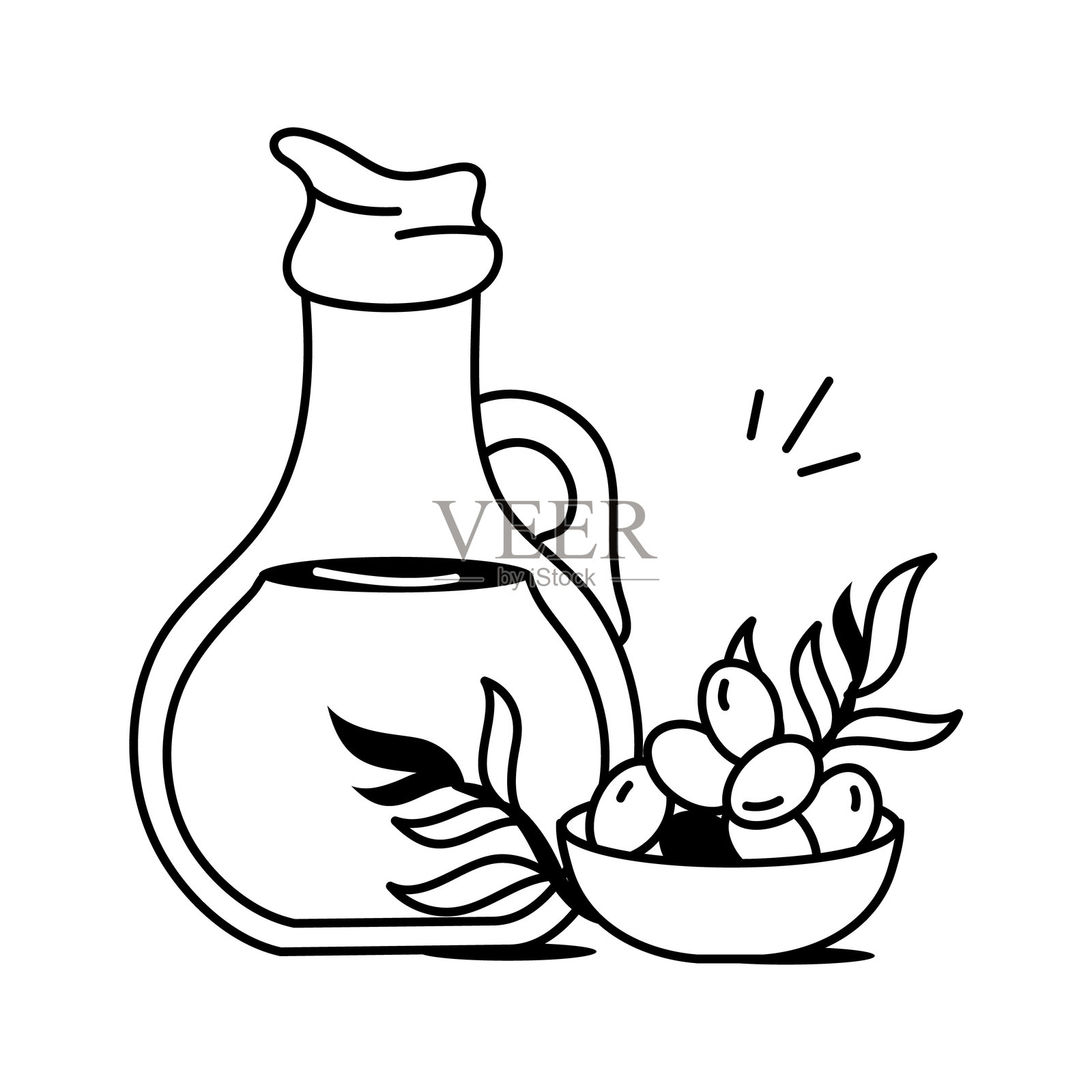 橄榄油插画图片素材