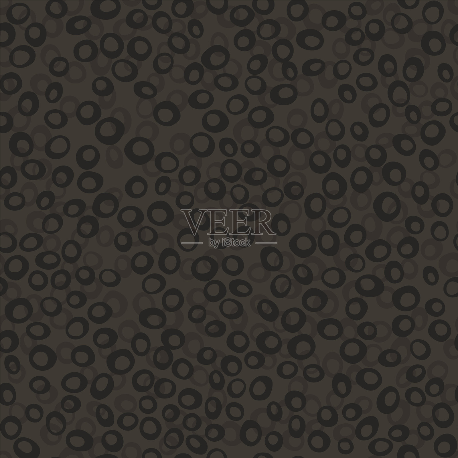 抽象无缝图案，包含气泡和圆圈。可爱的矢量背景。手绘简单水纹插图插画图片素材