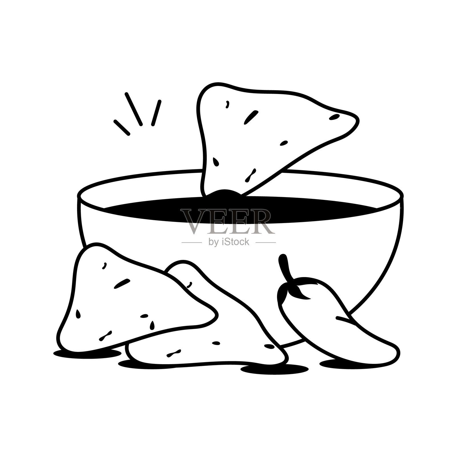 厚重的莎莎酱插画图片素材