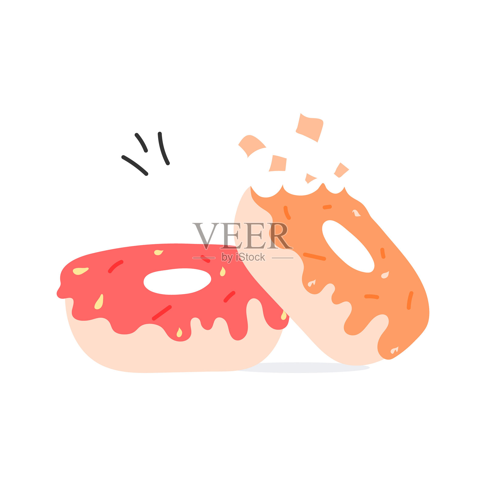 甜甜圈插画图片素材