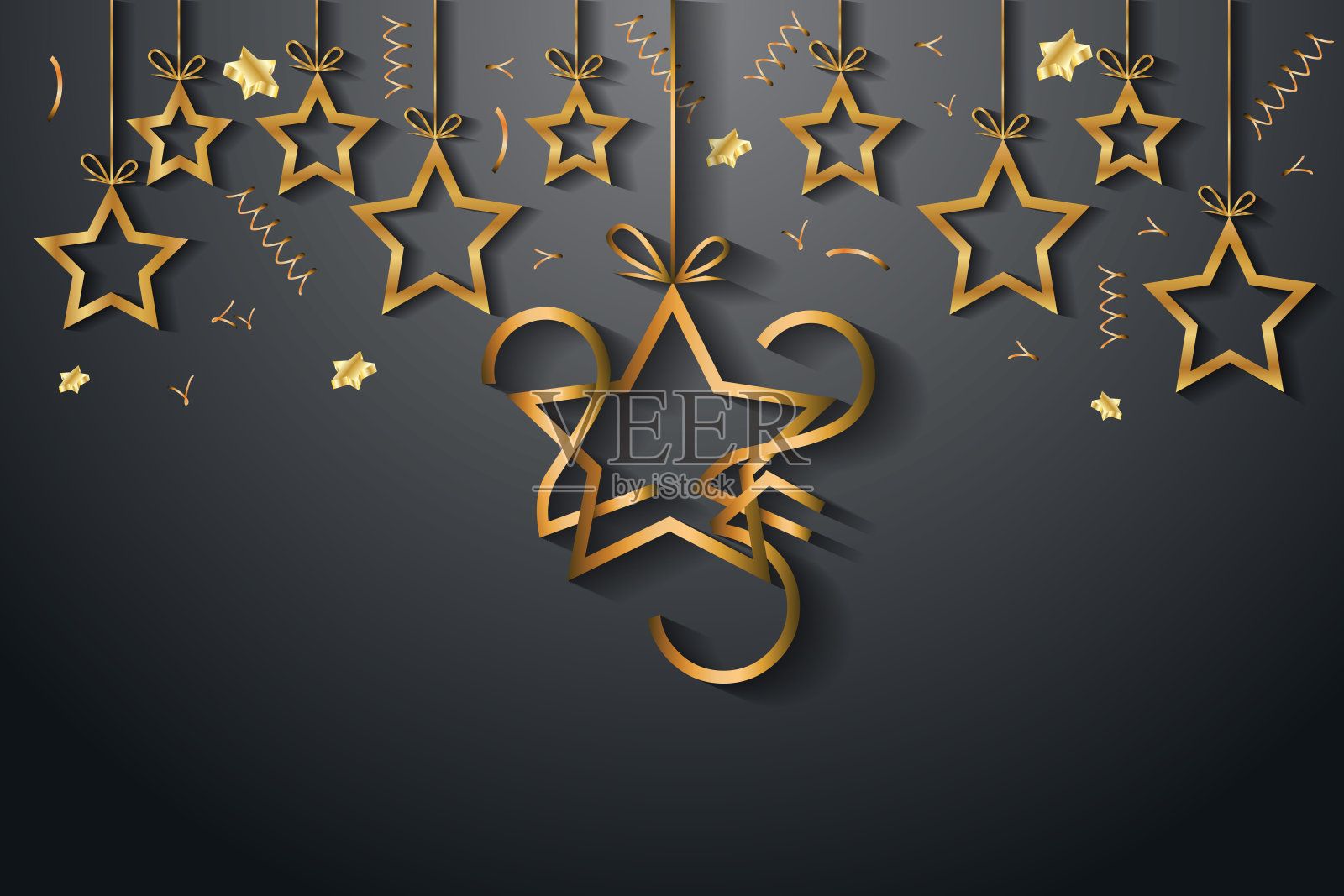 2025年新年快乐和圣诞快乐背景，适用于您的节日邀请函、庆祝海报和贺卡。插画图片素材