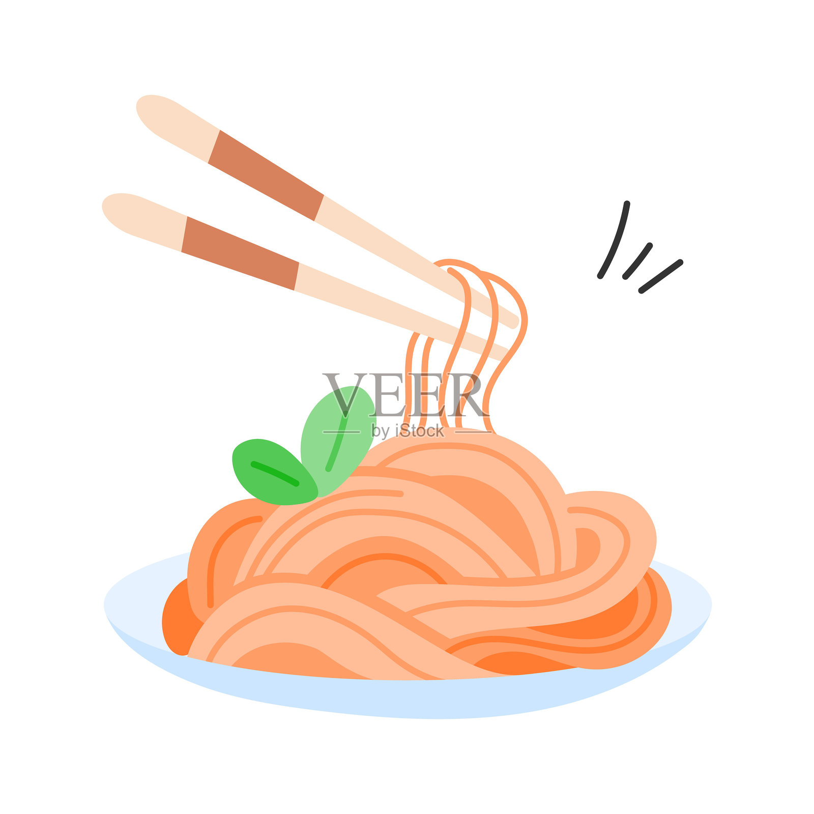 面条插画图片素材