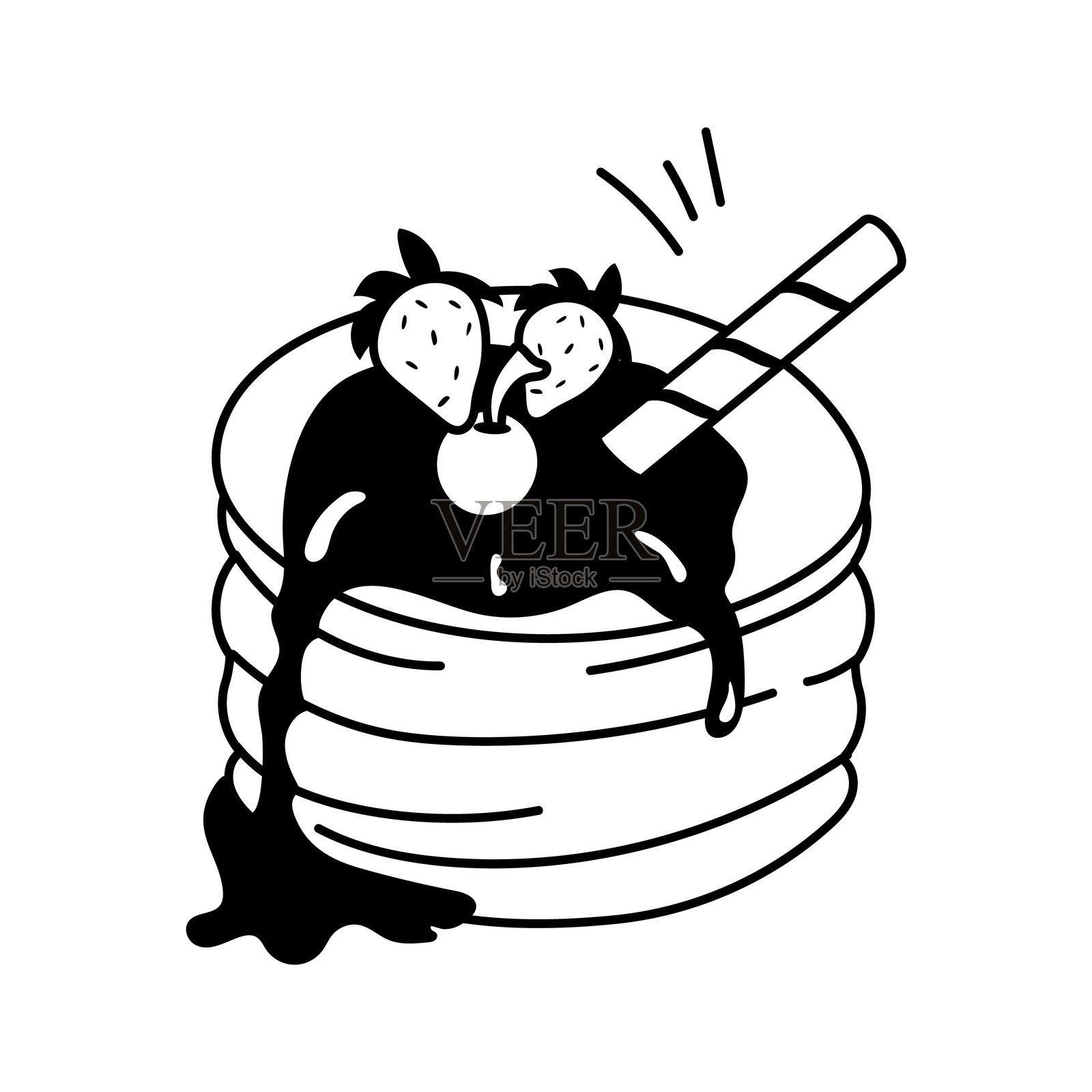 煎饼堆叠插画图片素材