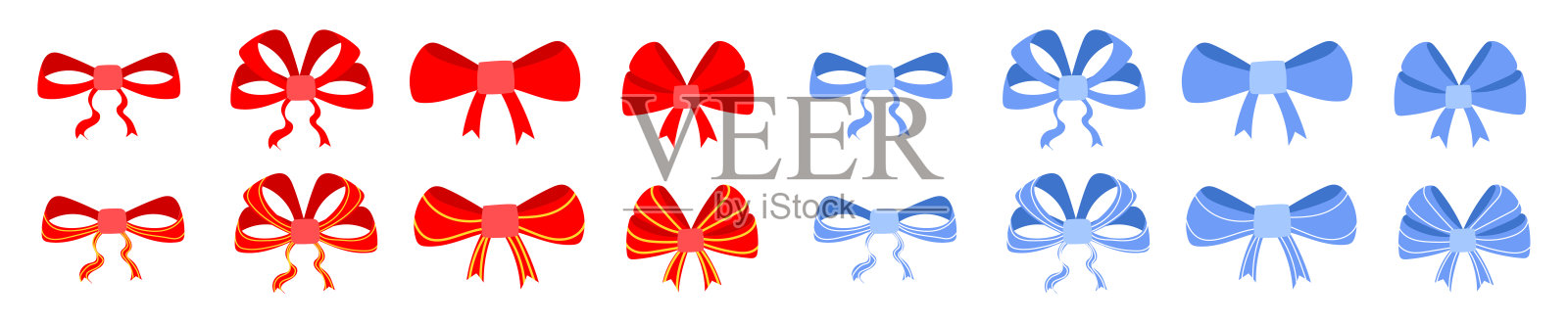 红色丝带结绘图涂鸦图标插画图片素材