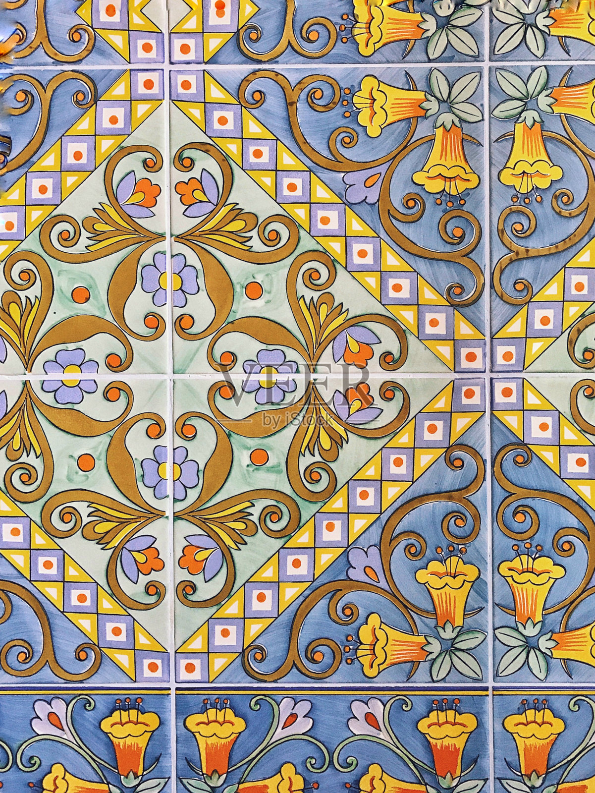 瓷砖地面的全景拍摄照片摄影图片