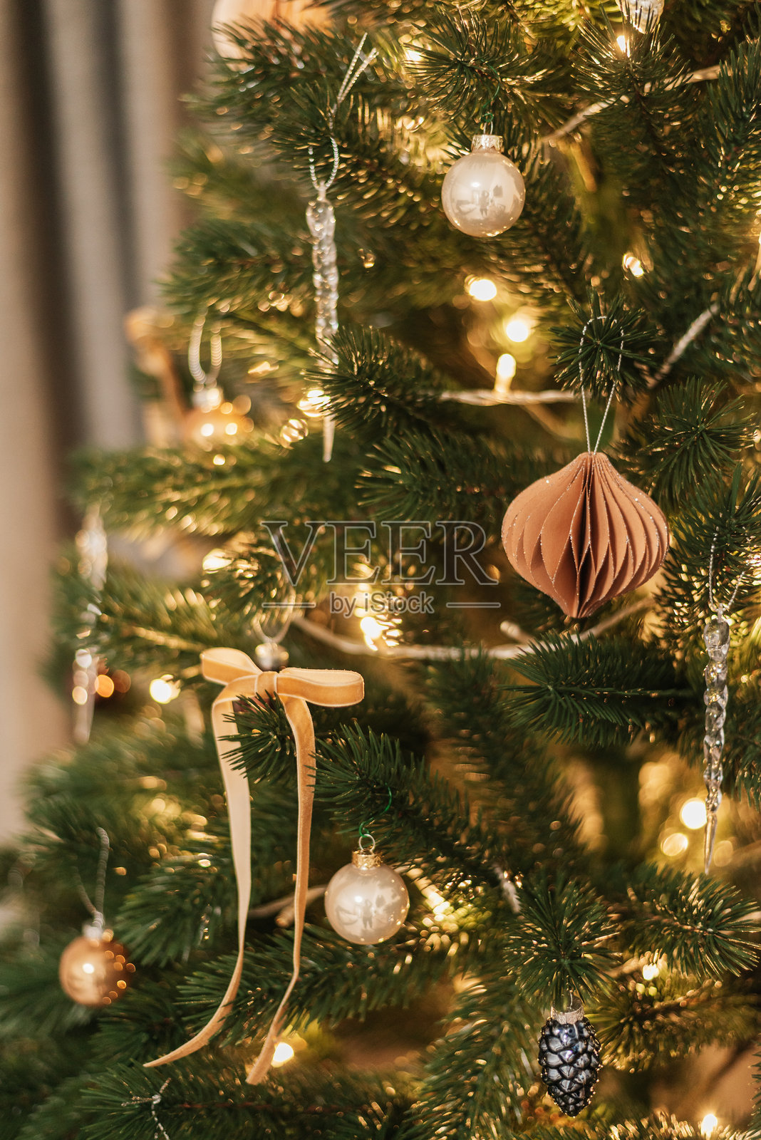 圣诞树装饰照片摄影图片